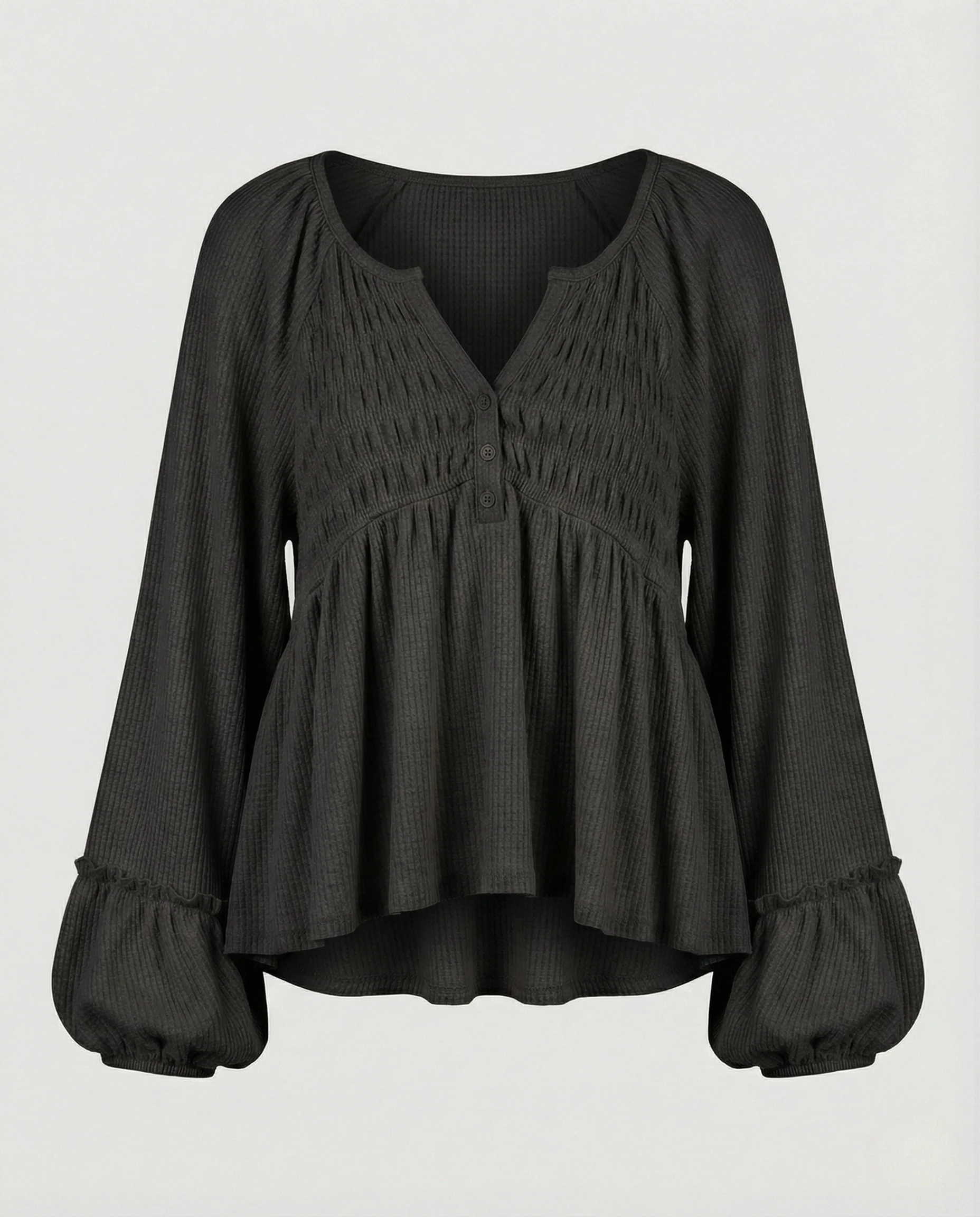 Bluse Damen Boho Ballonärmel - Image 5