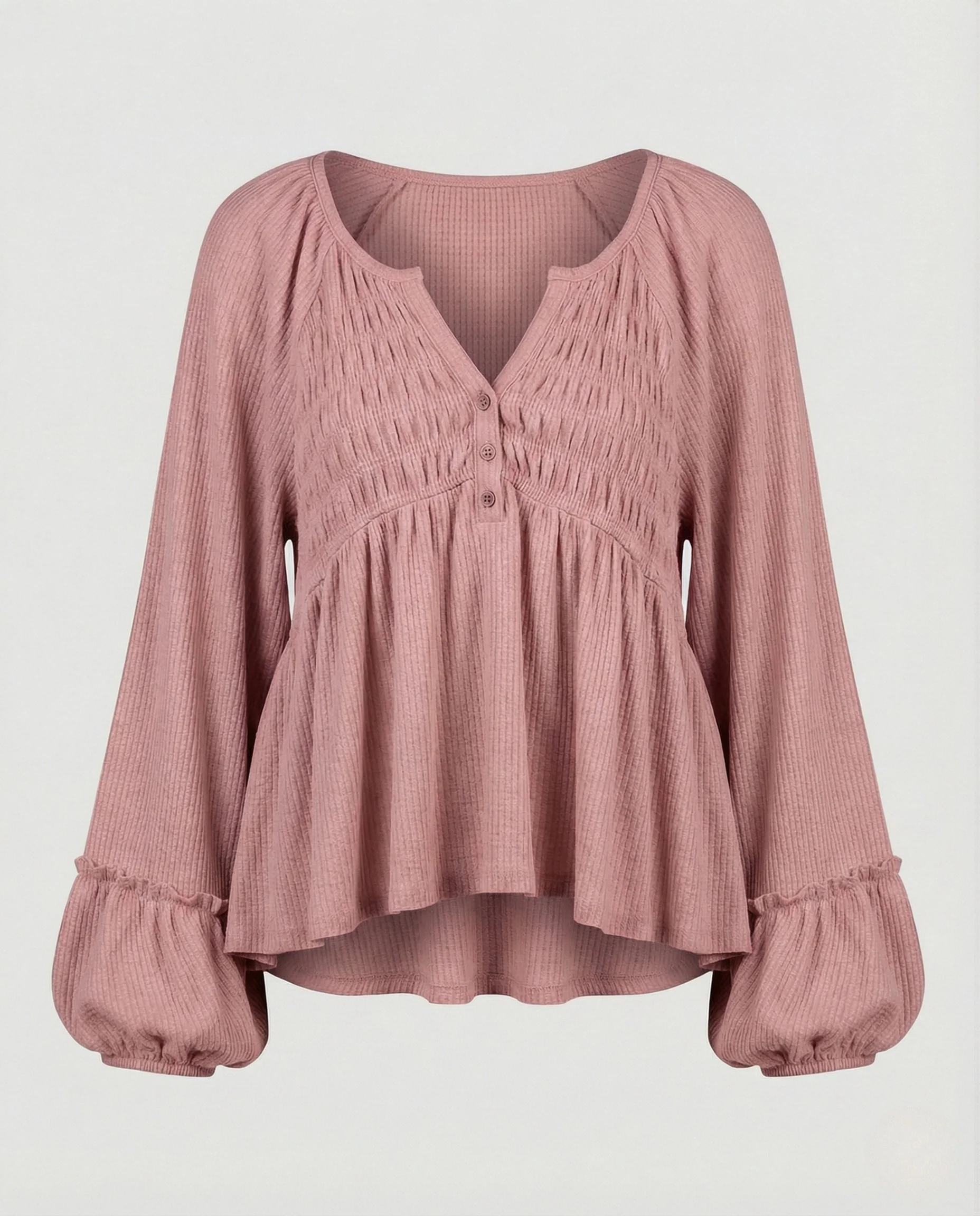 Bluse Damen Boho Ballonärmel - Image 6