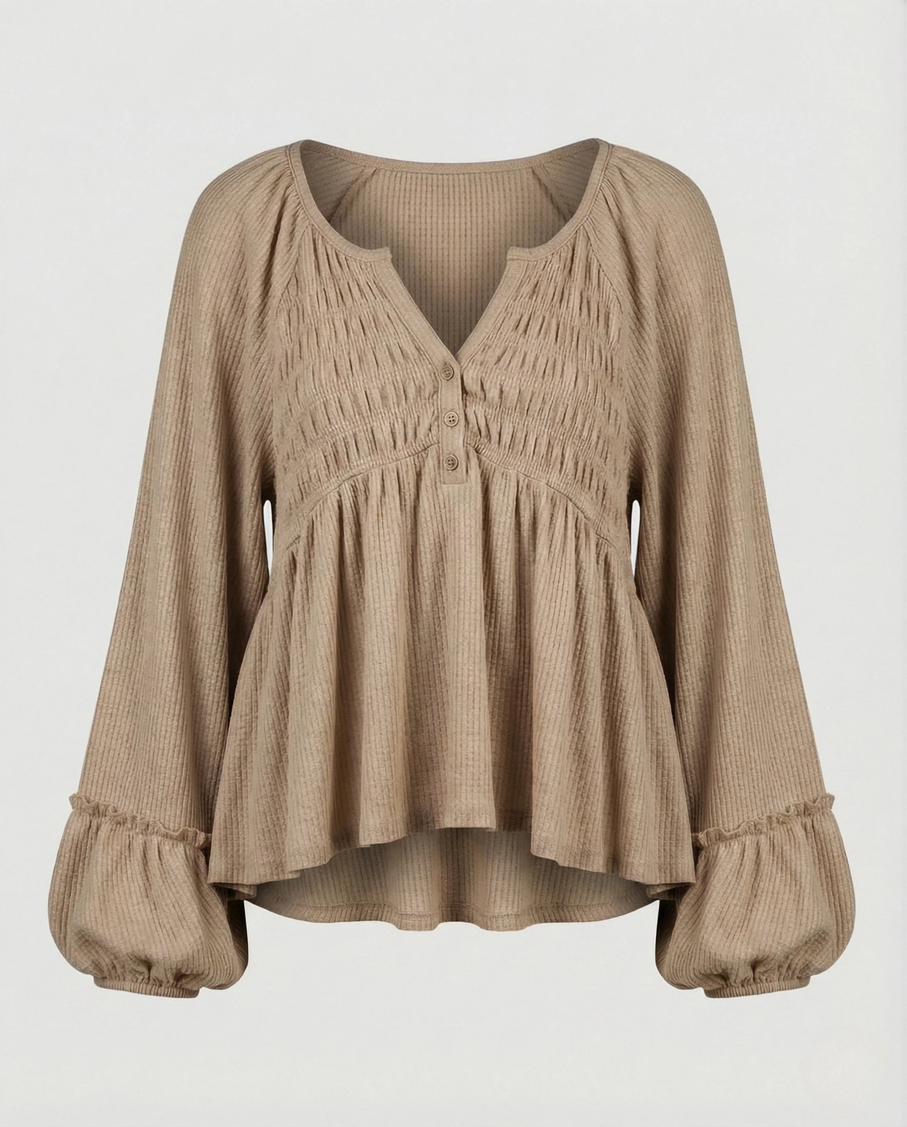 Bluse Damen Boho Ballonärmel - Image 7