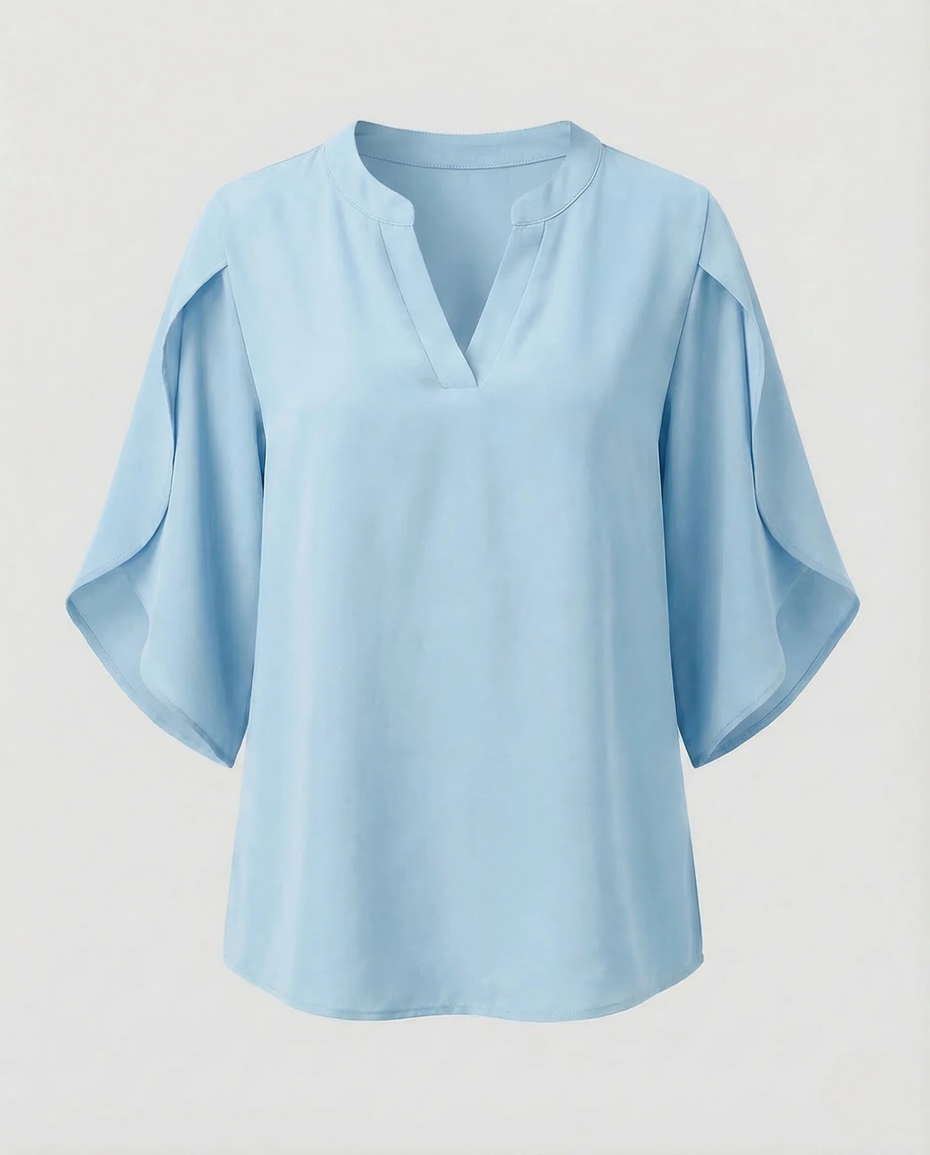 Damen Chiffonbluse Tief Ausschnitt - Image 12