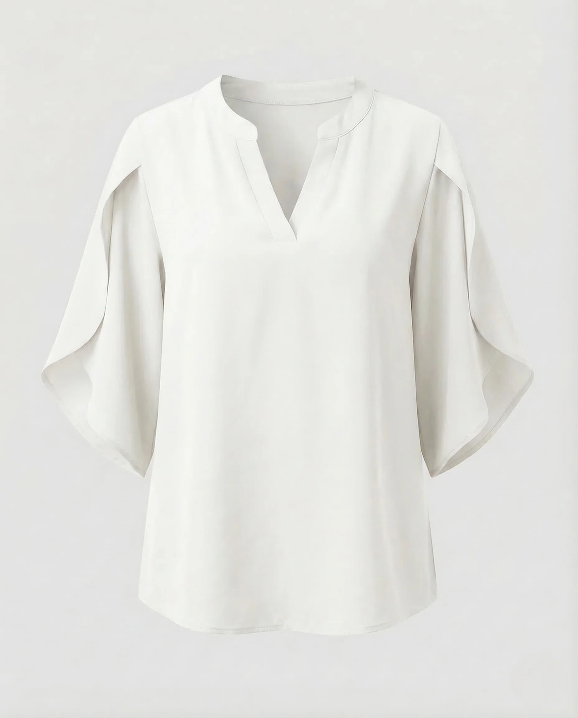 Damen Chiffonbluse Tief Ausschnitt - Image 7