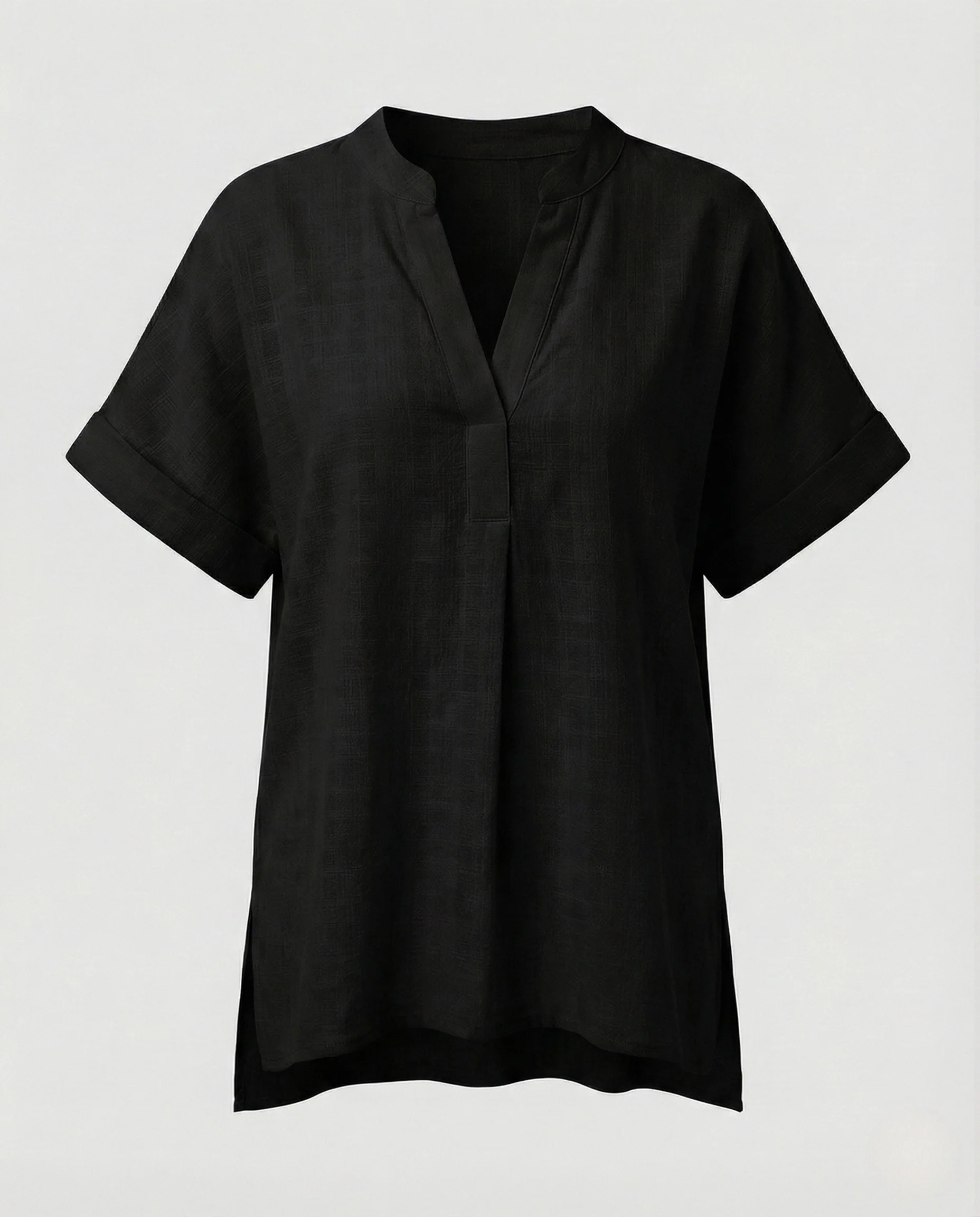 Damen Tunika Bluse V-Ausschnitt - Image 7