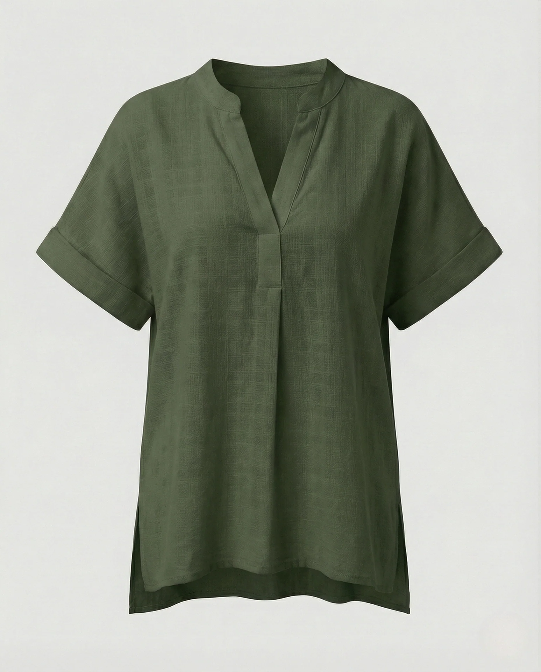 Damen Tunika Bluse V-Ausschnitt - Image 8