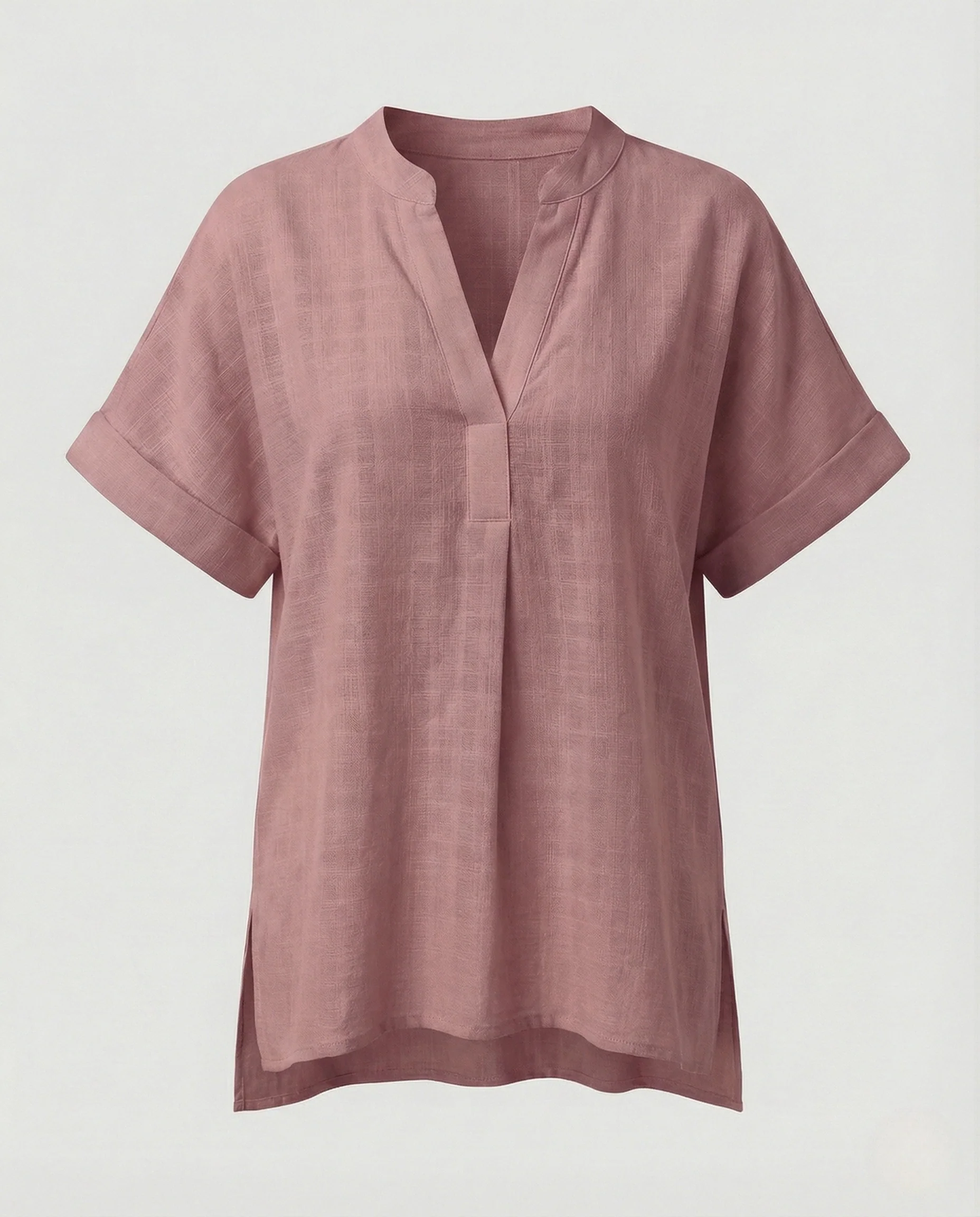 Damen Tunika Bluse V-Ausschnitt - Image 9