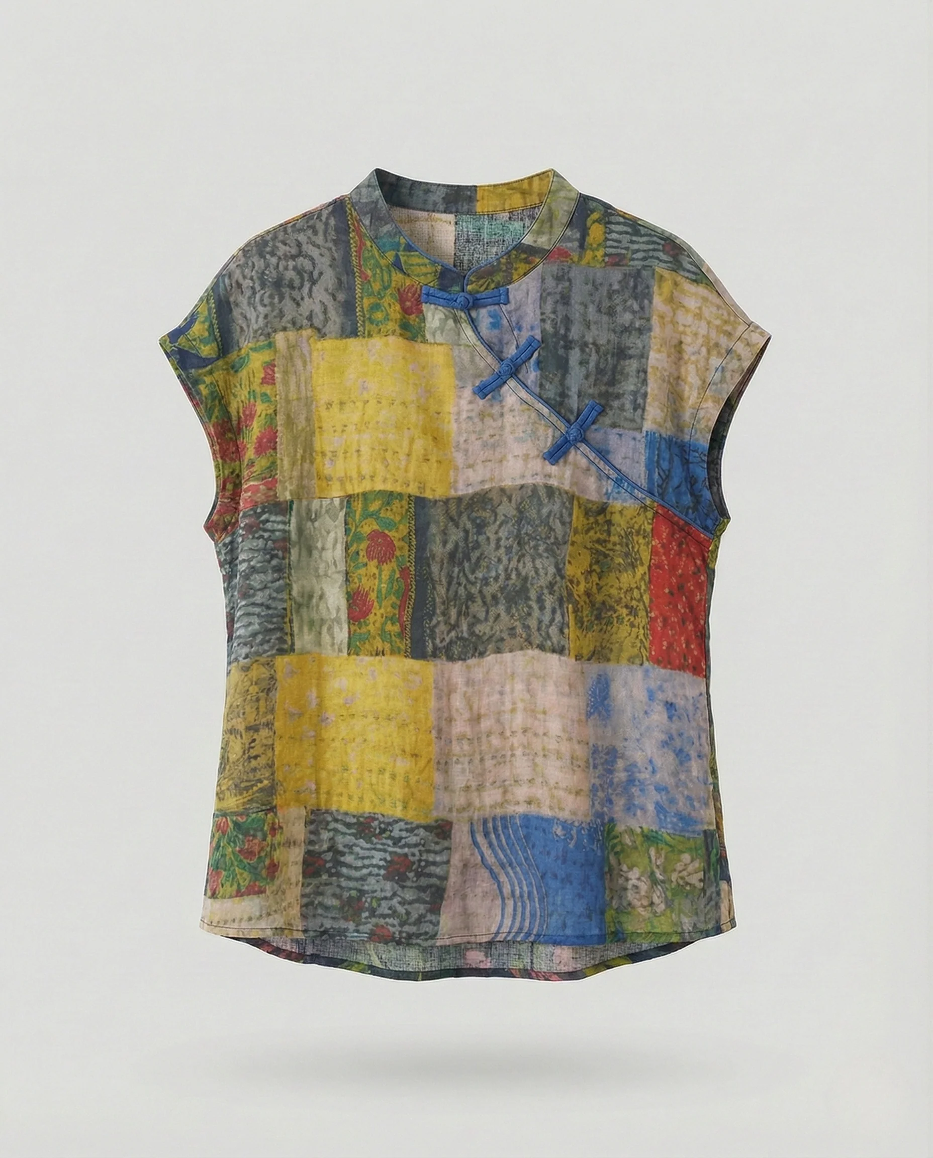 Leinenbluse Damen Mit Froschverschluss - Image 6