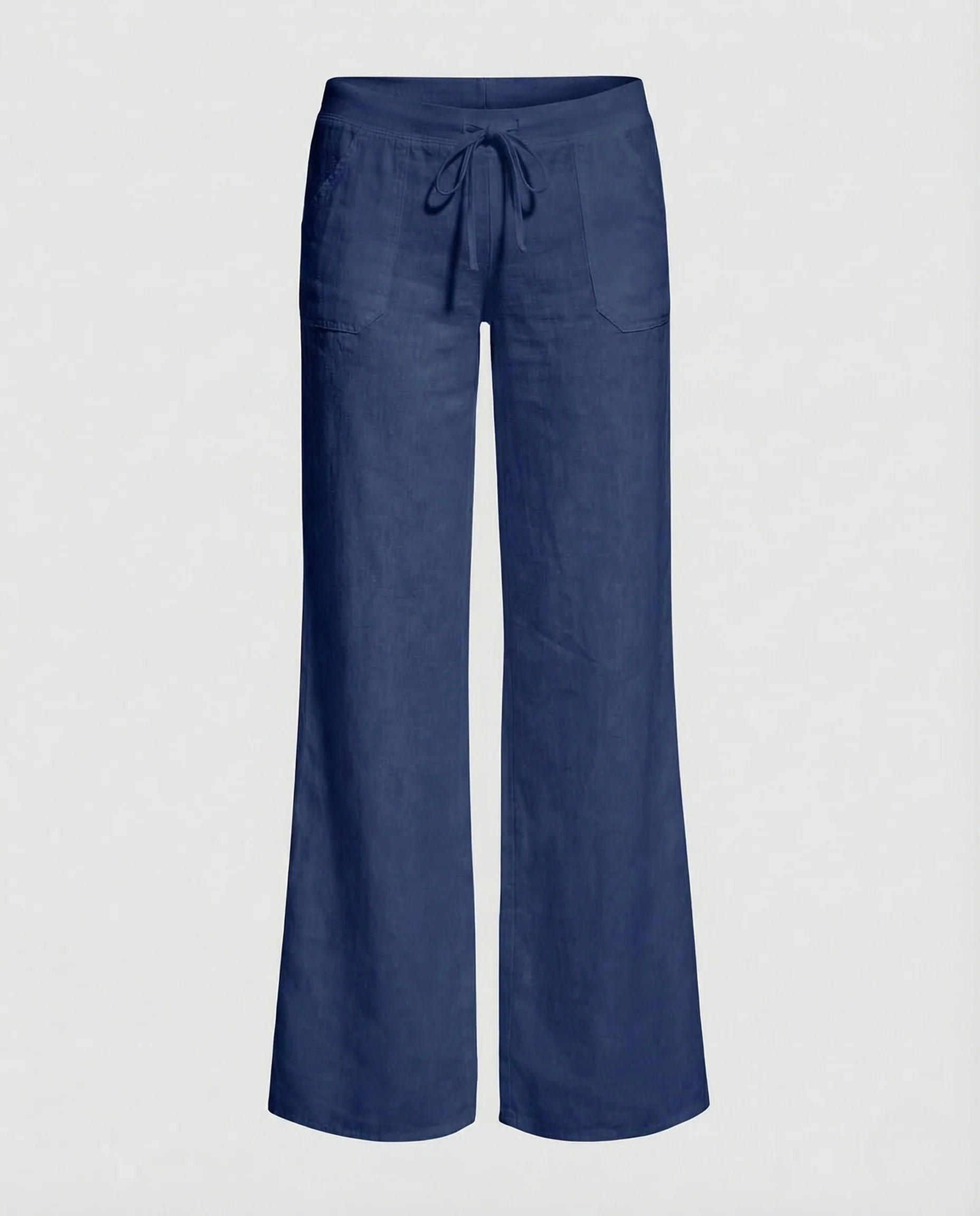 Damen Leinenhose Weit Tunnelzug - Image 7