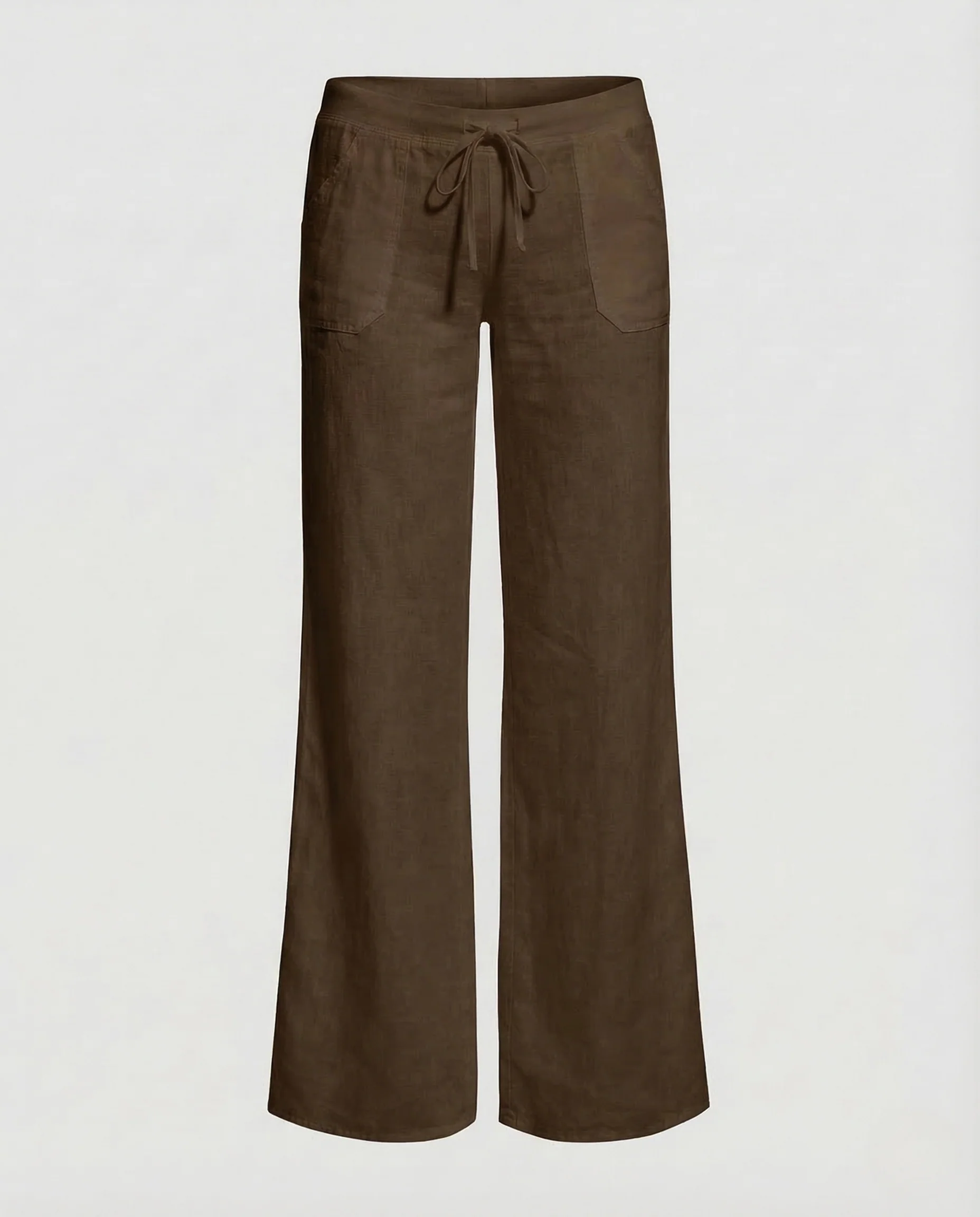 Damen Leinenhose Weit Tunnelzug - Image 9