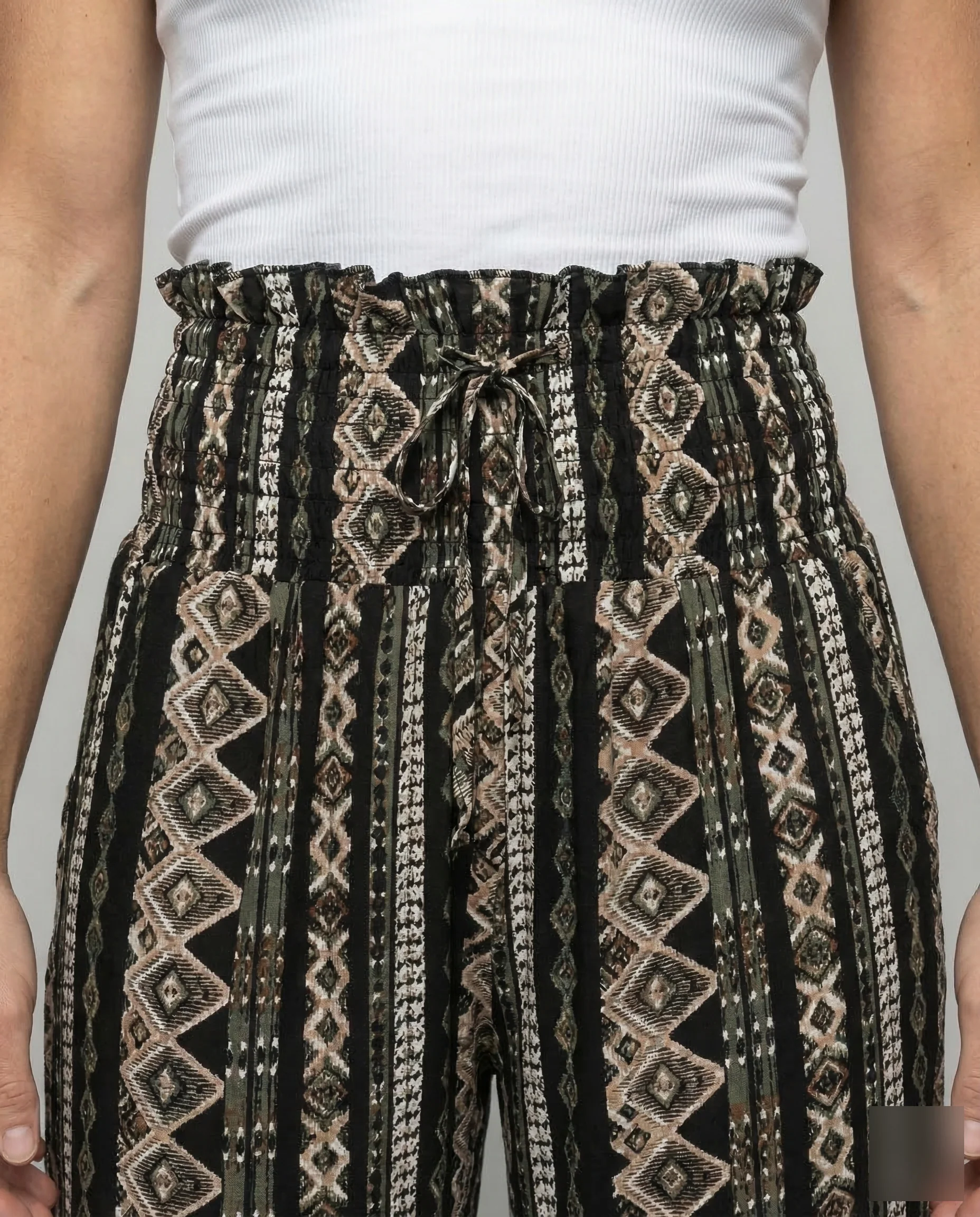 Damen Palazzo Hose Ethno Print - Image 3