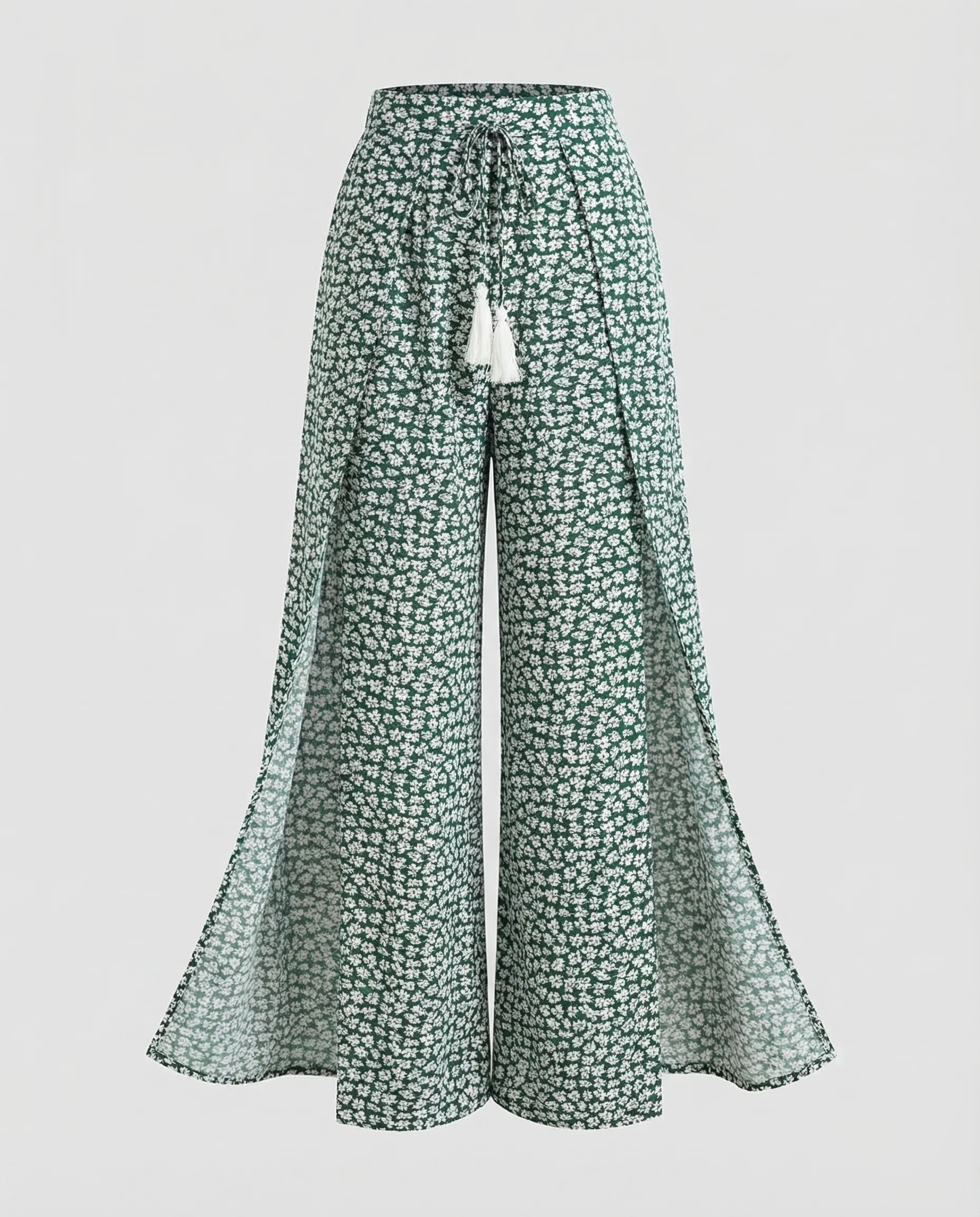 Damen Palazzo Hose Schlitz - Image 5