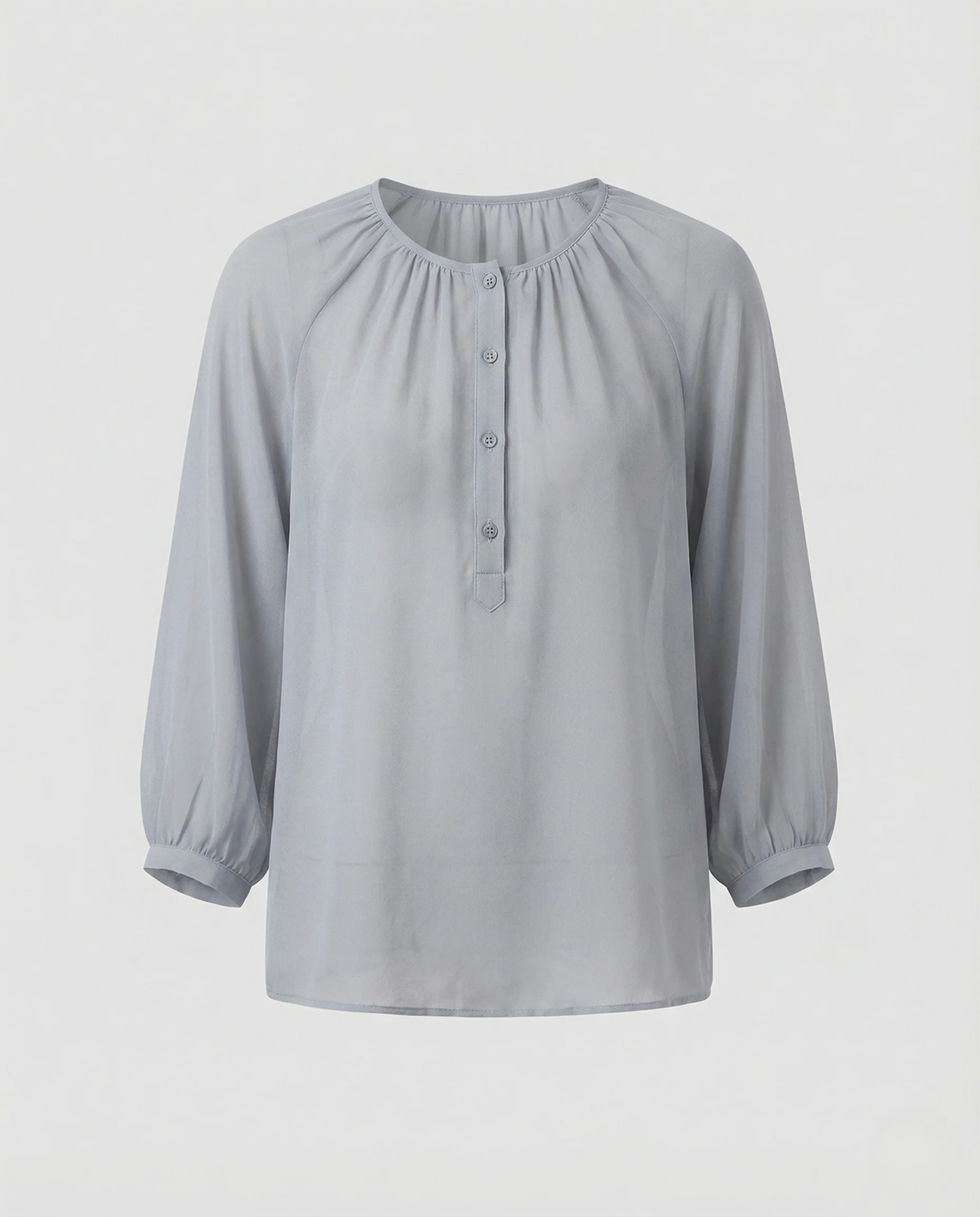 Damen Voile Bluse mit Ballonärmeln - Image 5