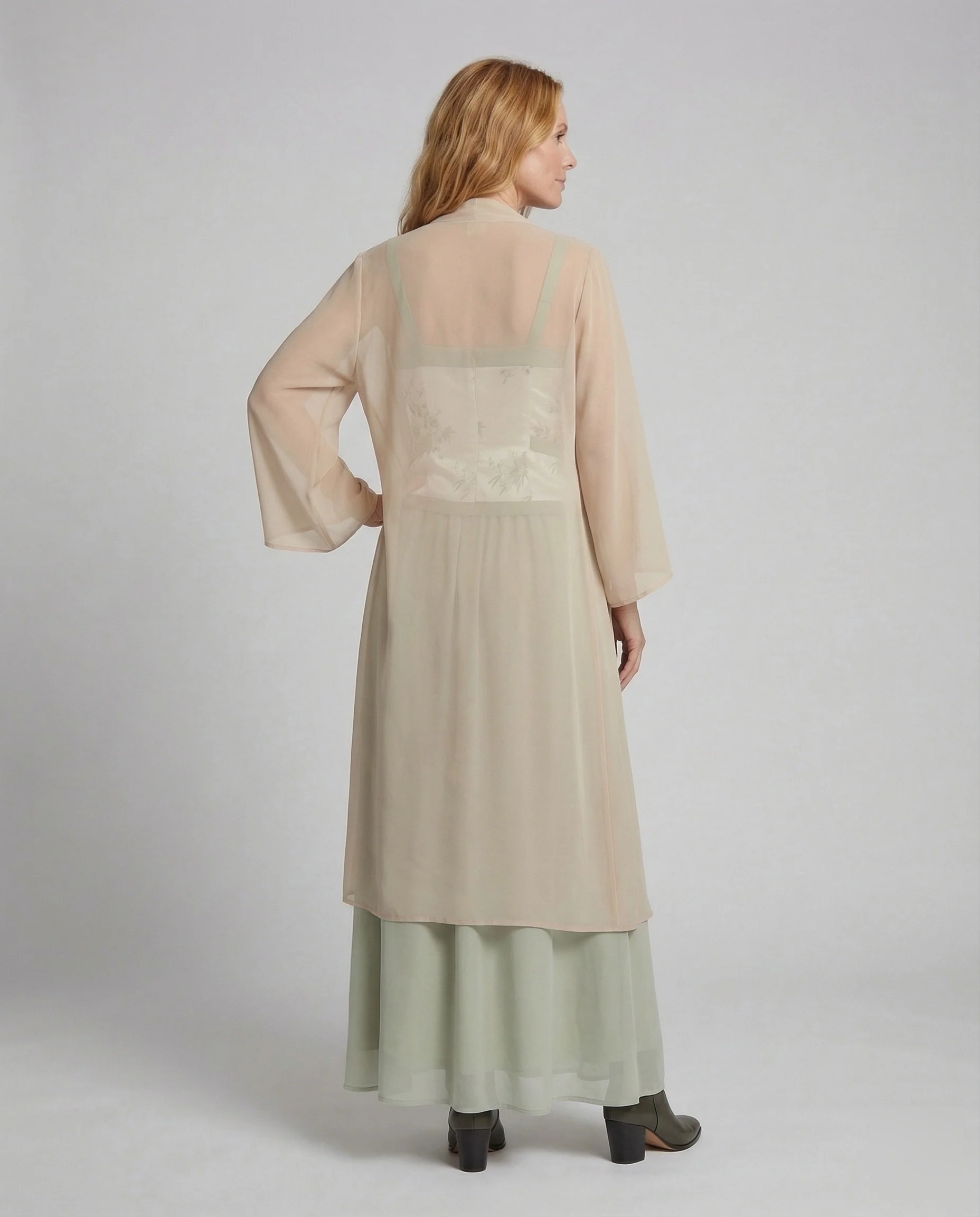 Damen Chiffon Kimono Cardigan - Image 4