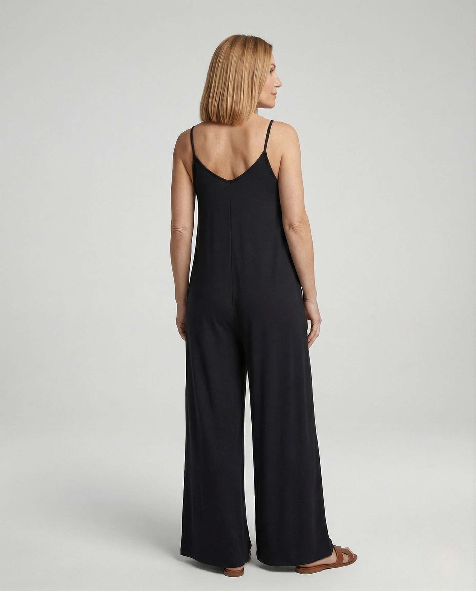 Damen Maxi-Overall mit Spaghettiträgern und Taschen - Image 3