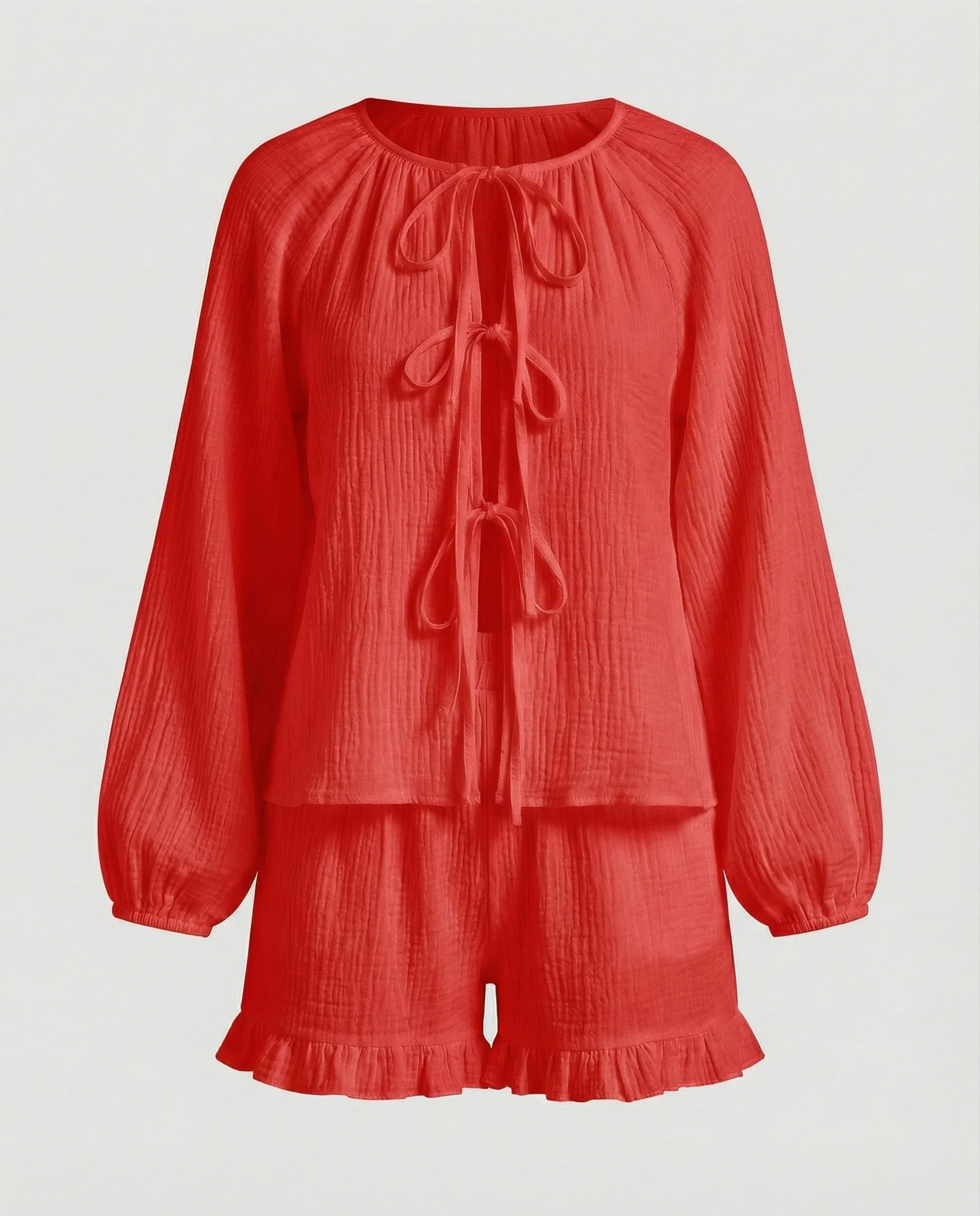Damen Zweiteiler Set Musselin Sommer - Image 5