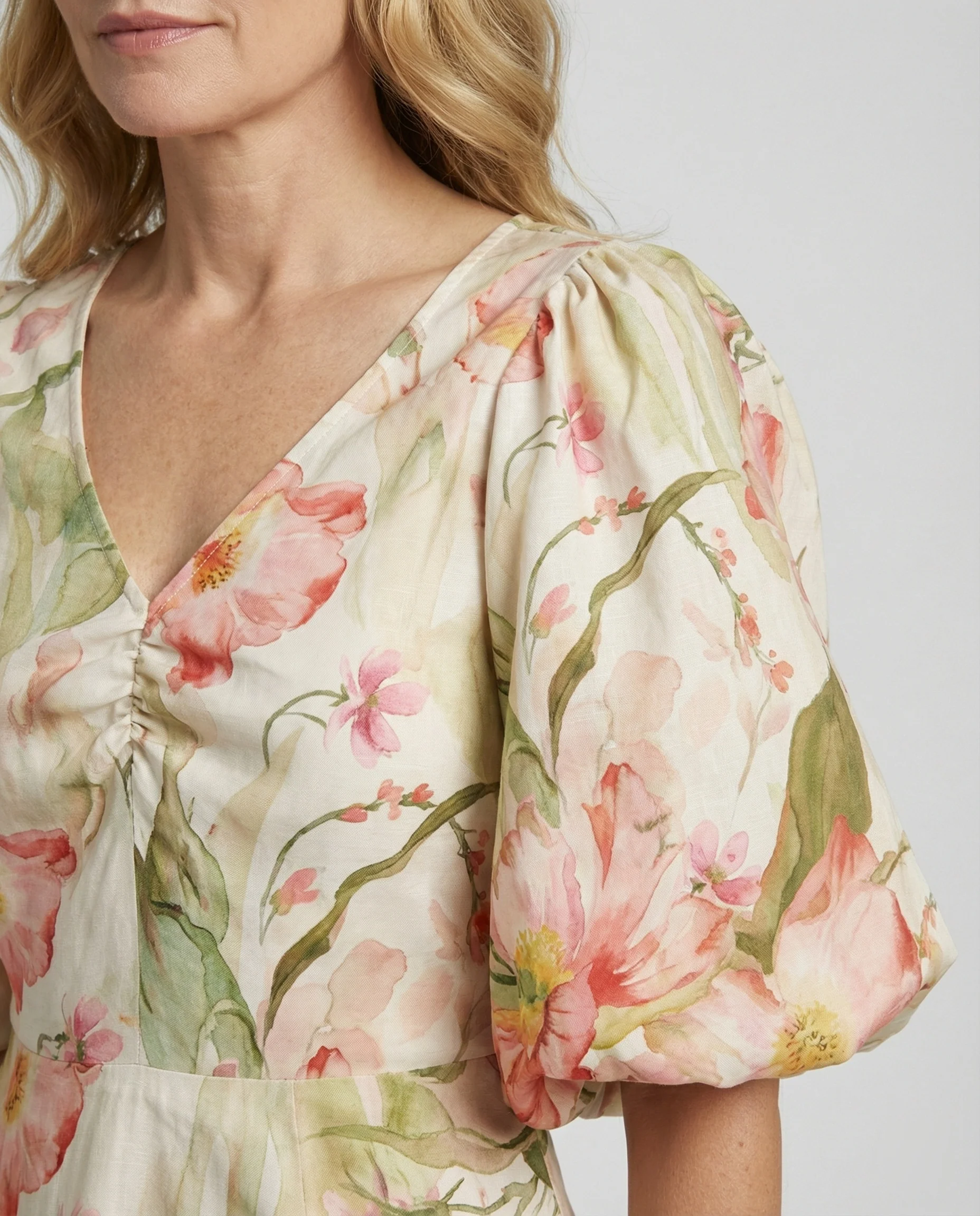 Damen Sommerkleid A-Linie mit Kimonoärmeln - Image 4