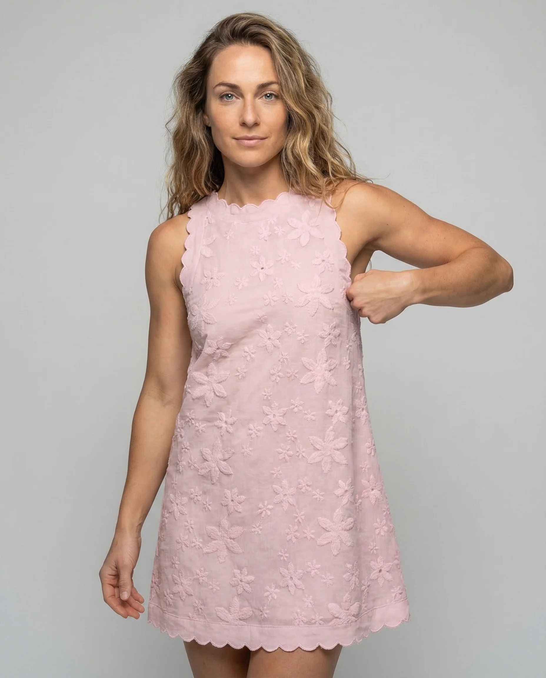 Damen A Linie Sommerkleid Stickerei - Image 2