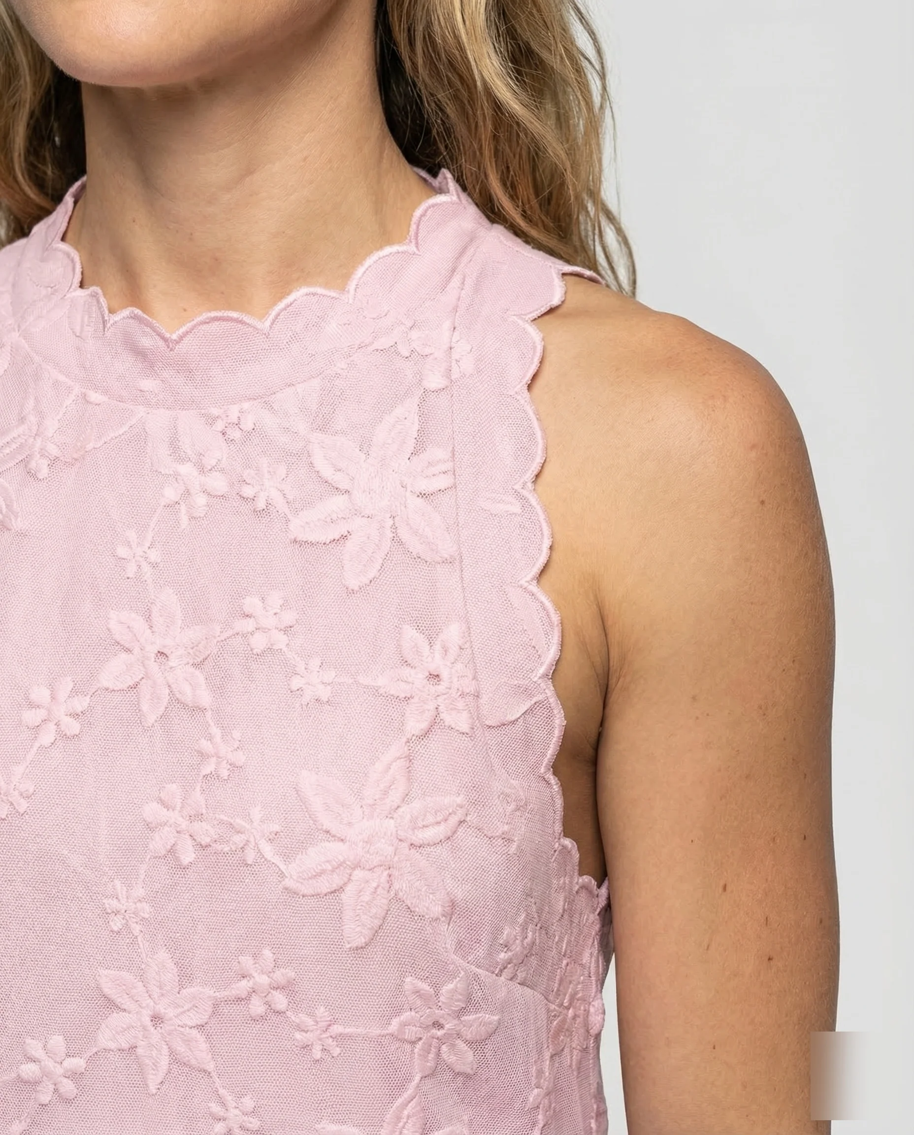 Damen A Linie Sommerkleid Stickerei - Image 3