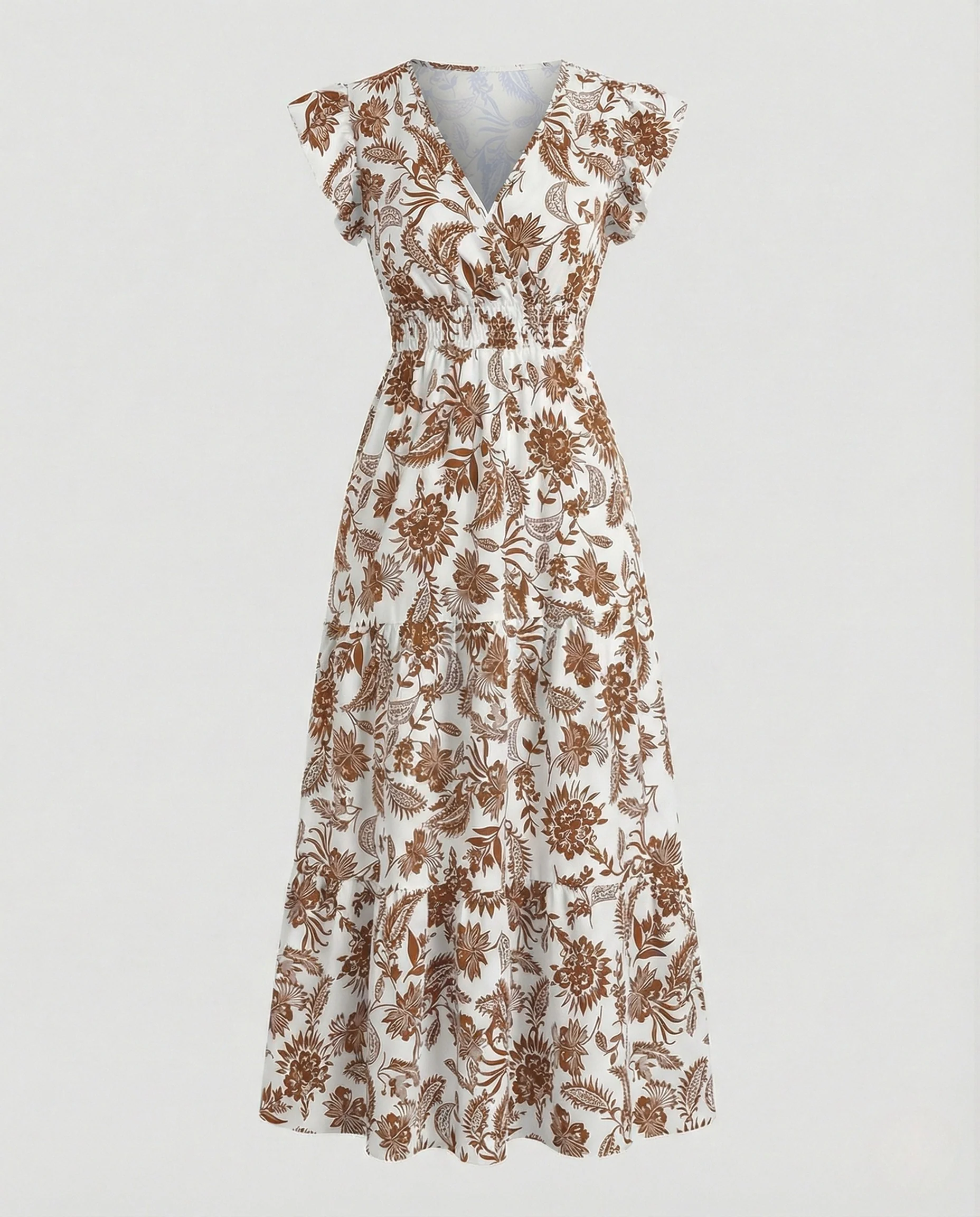 Damen Boho Maxikleid Sommer Stufen - Image 10