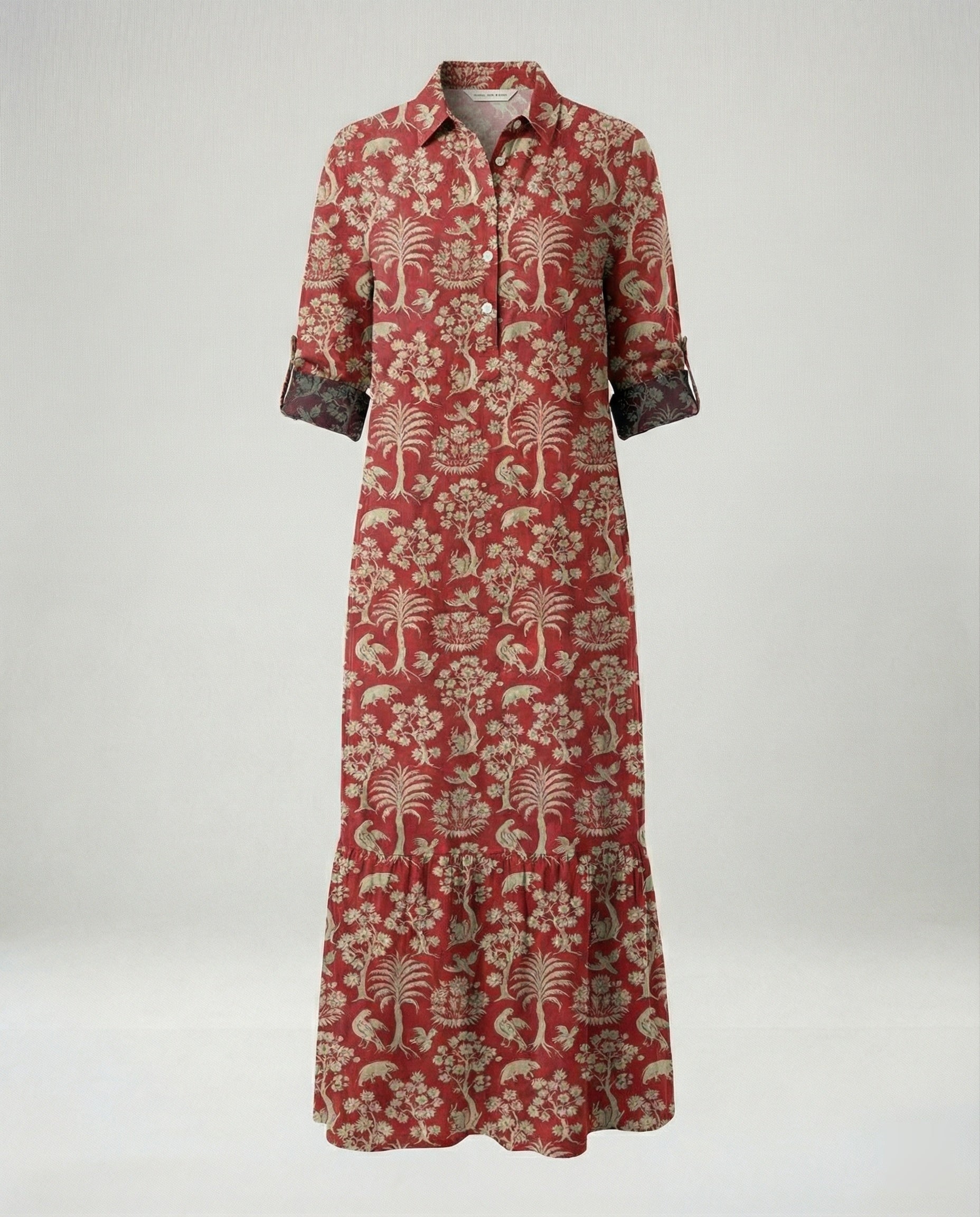 Damen Hemdblusenkleid mit Volant - Image 11