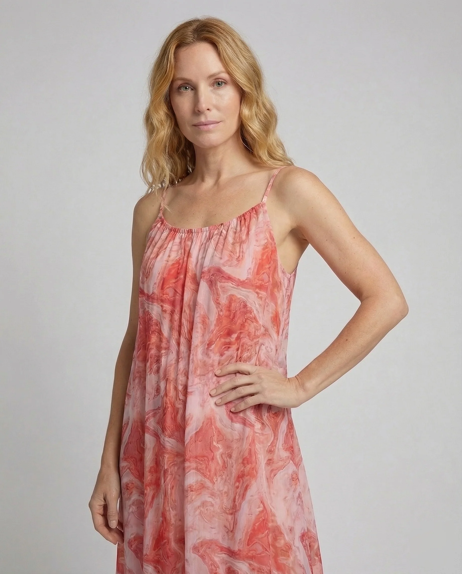 Damen Maxikleid im Aquarell Look - Image 2
