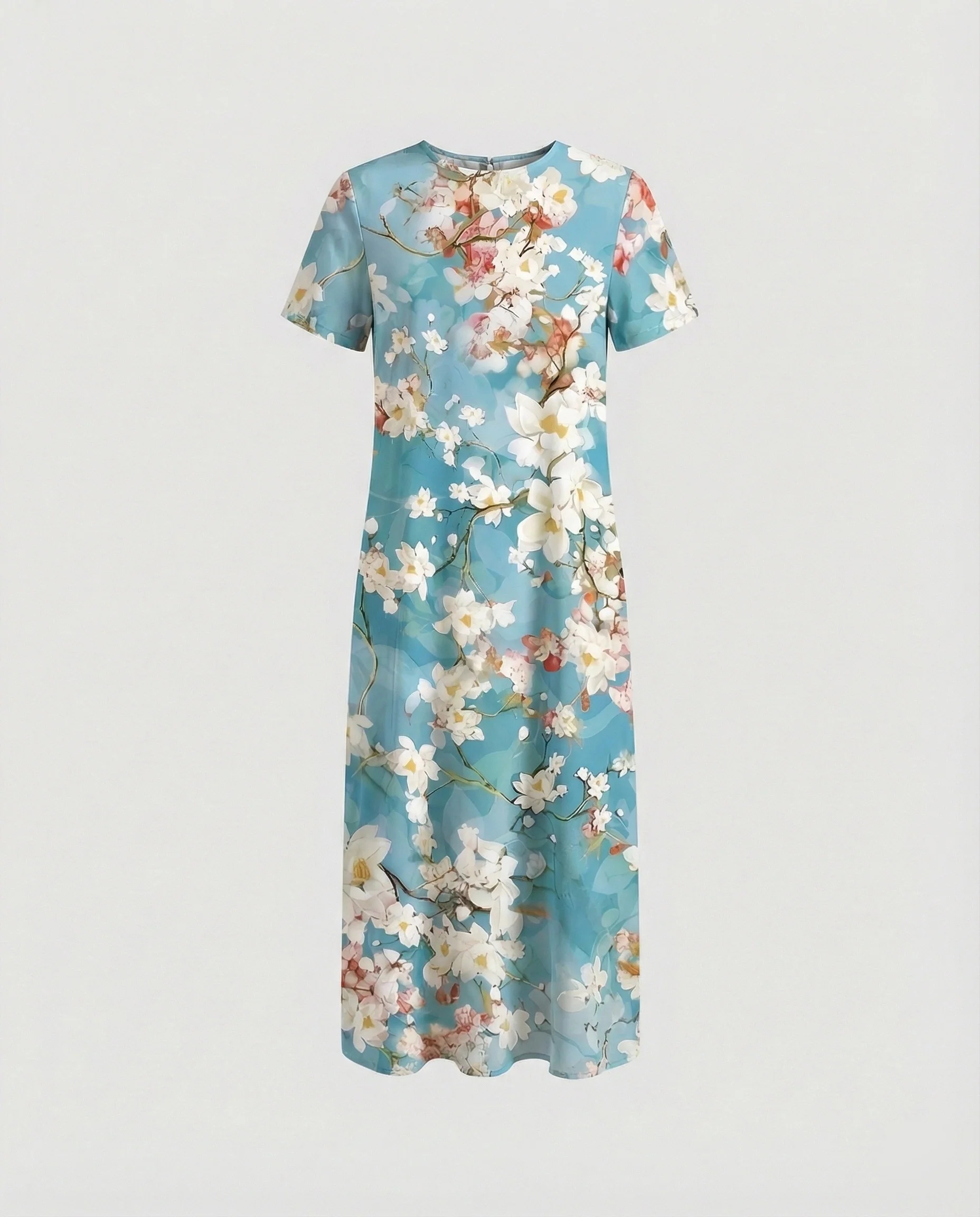 Damen Maxikleid floral asymmetrisch - Image 4