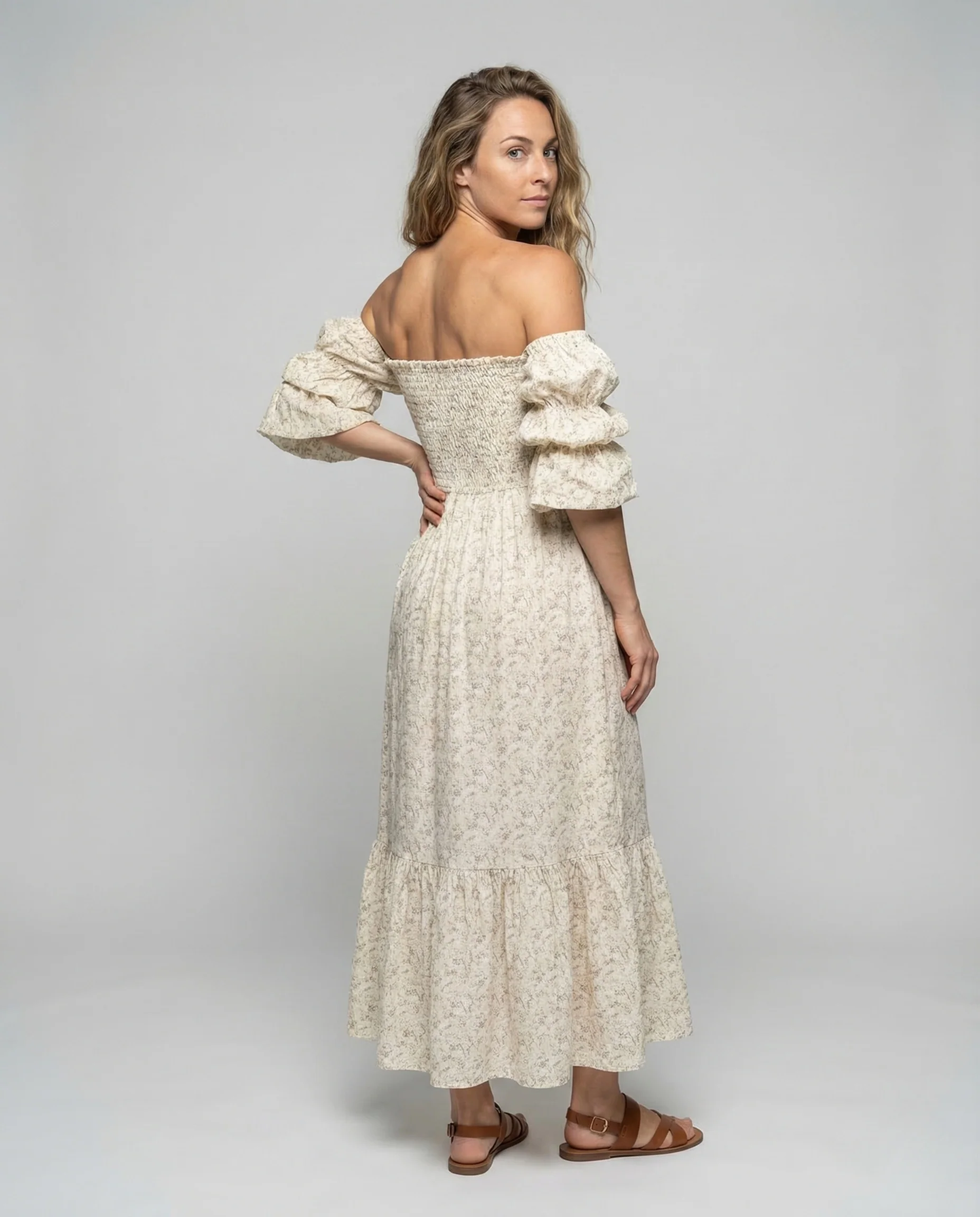 Damen Maxikleid Carmen Volant - Image 4