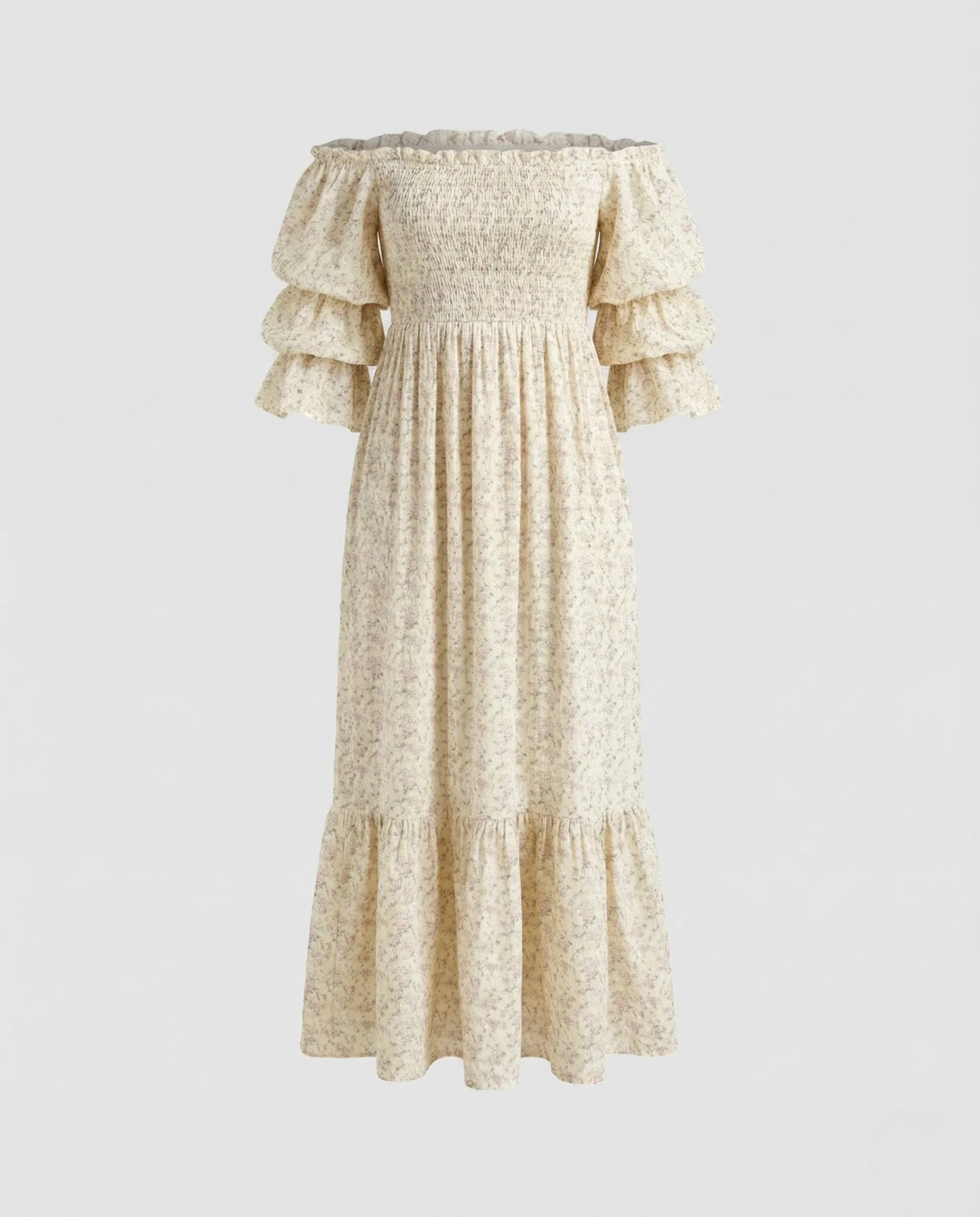 Damen Maxikleid Carmen Volant - Image 5