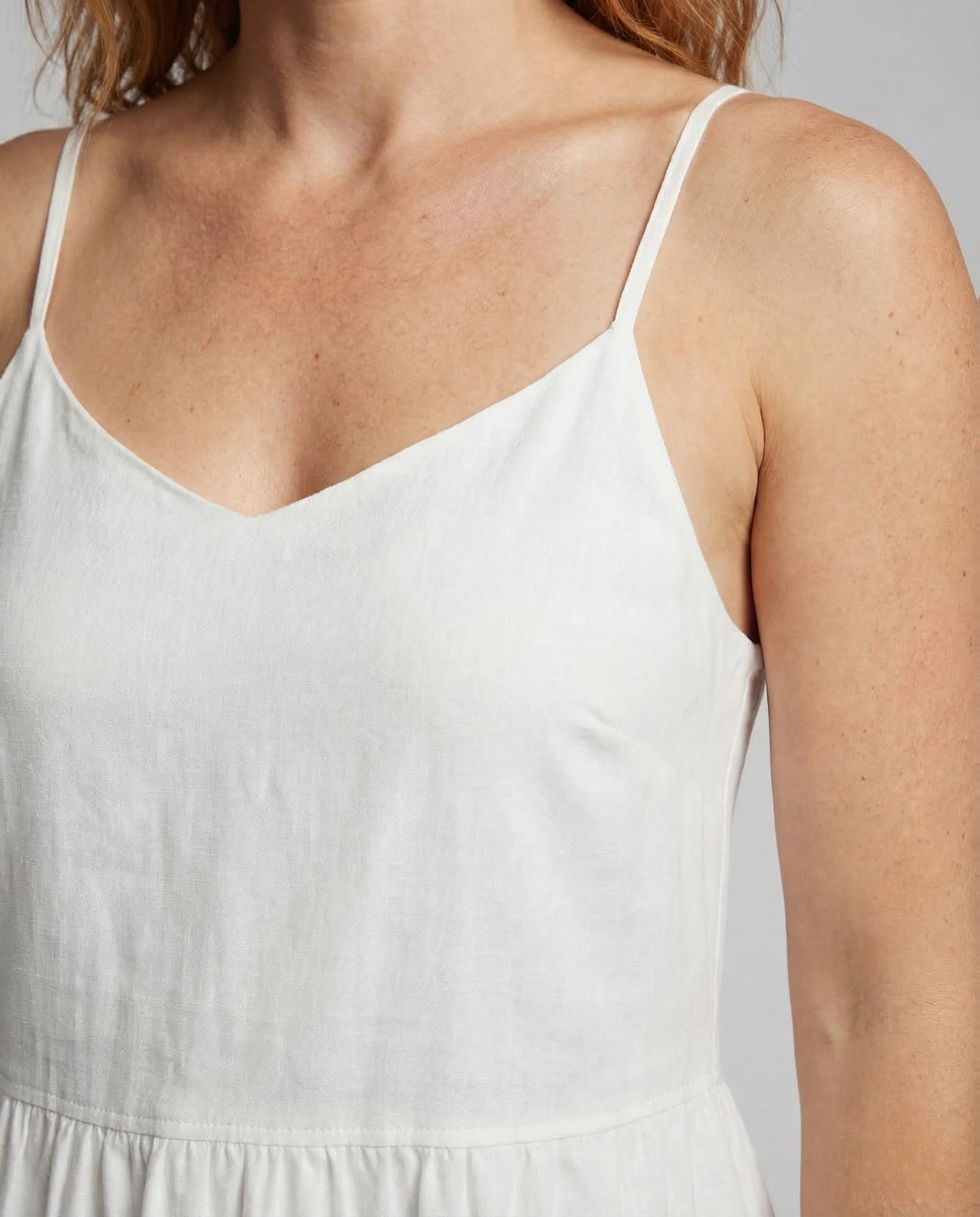Damen Maxikleid Spaghettiträger Stufen - Image 3