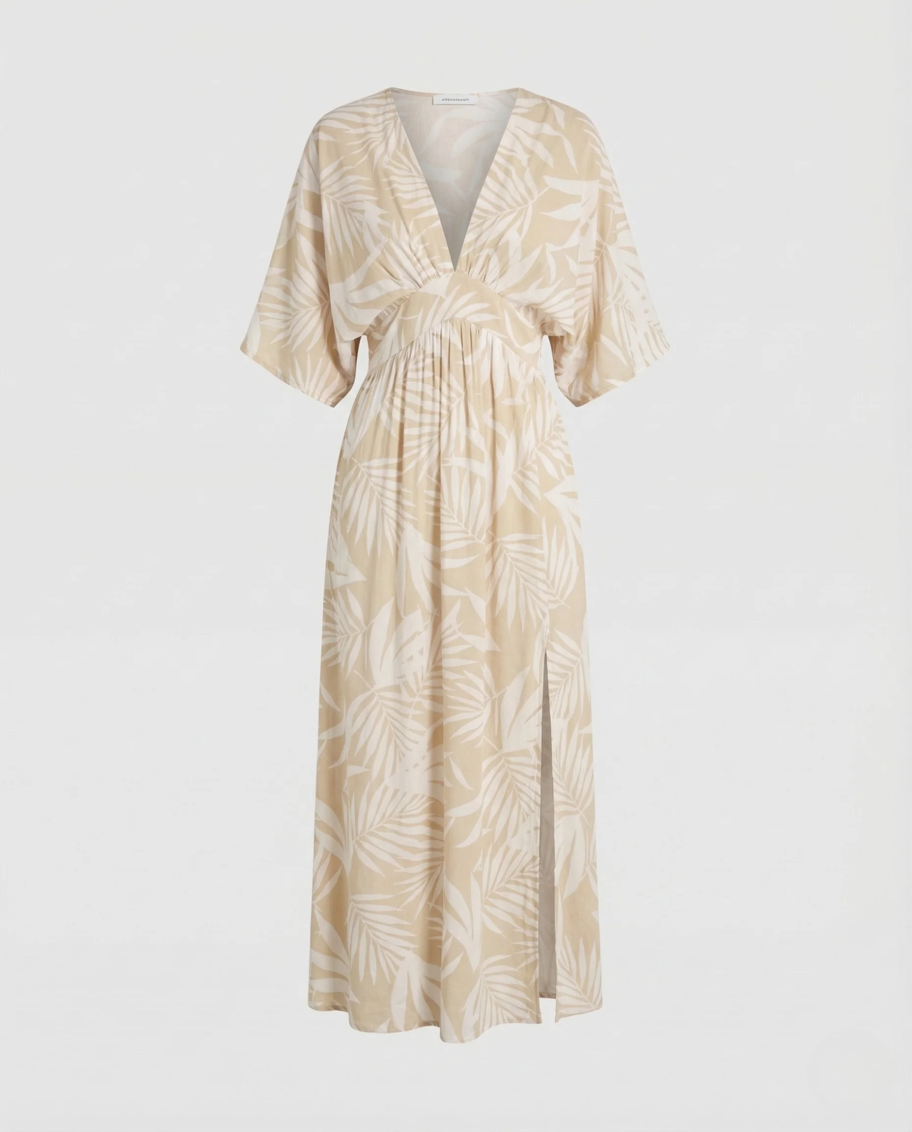 Damen Maxikleid Empire Taille Schlitz - Image 5