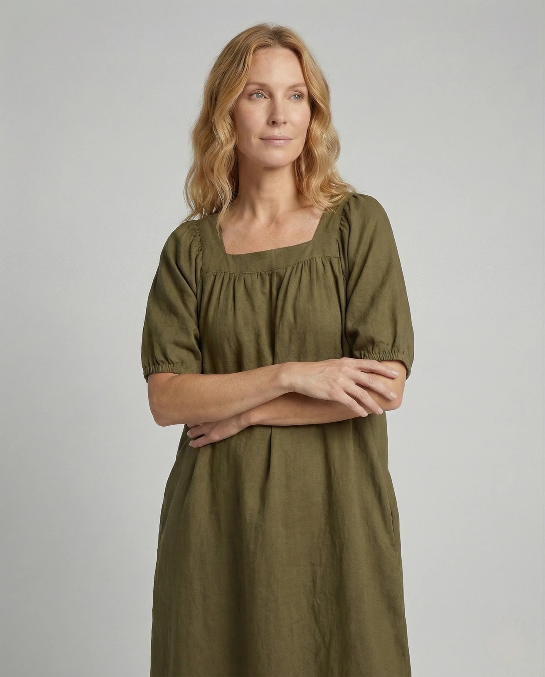 Damen Maxikleid mit Quadratischem Ausschnitt - Image 2