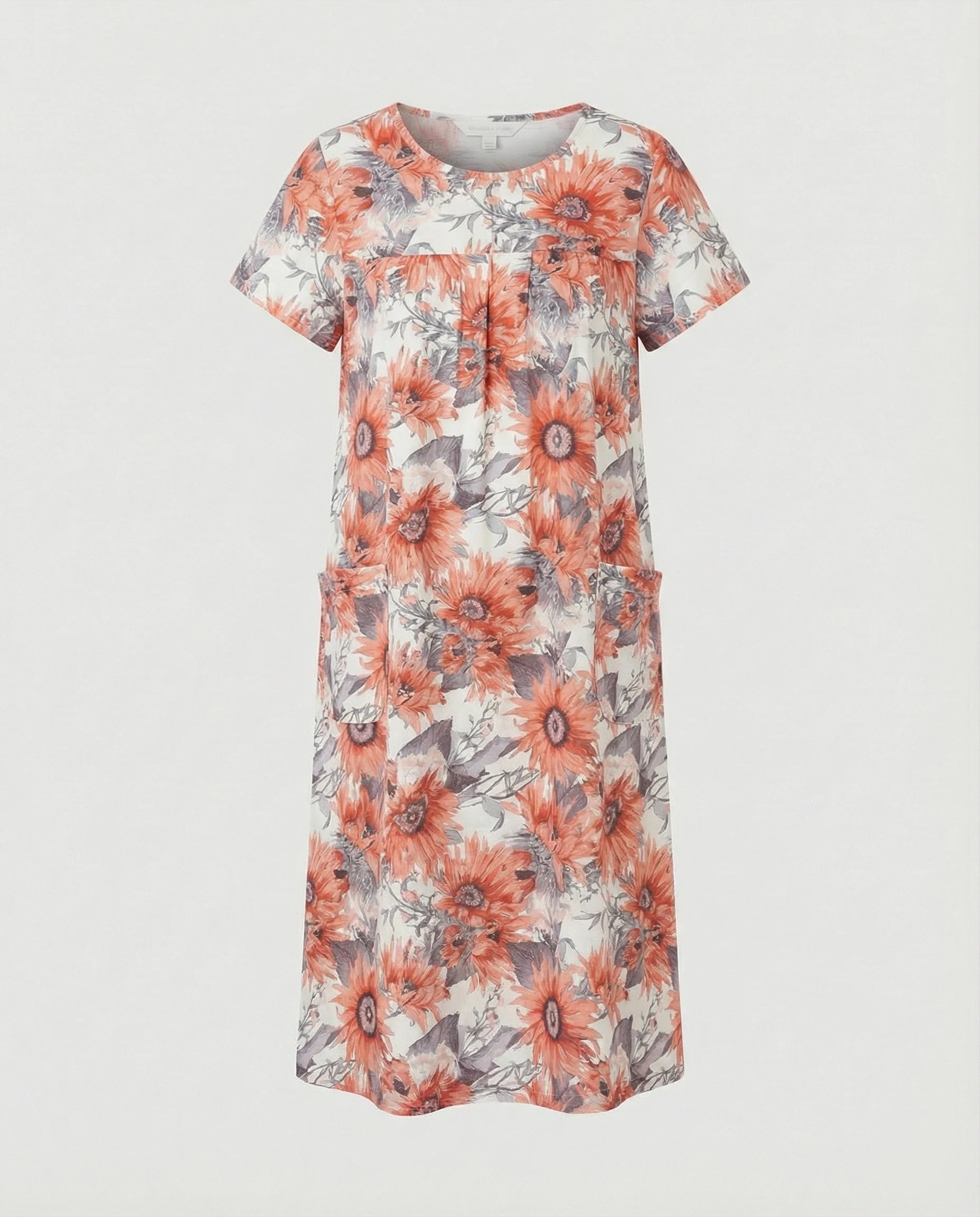 Luftiges Midikleid Damen Mit Taschen - Image 14