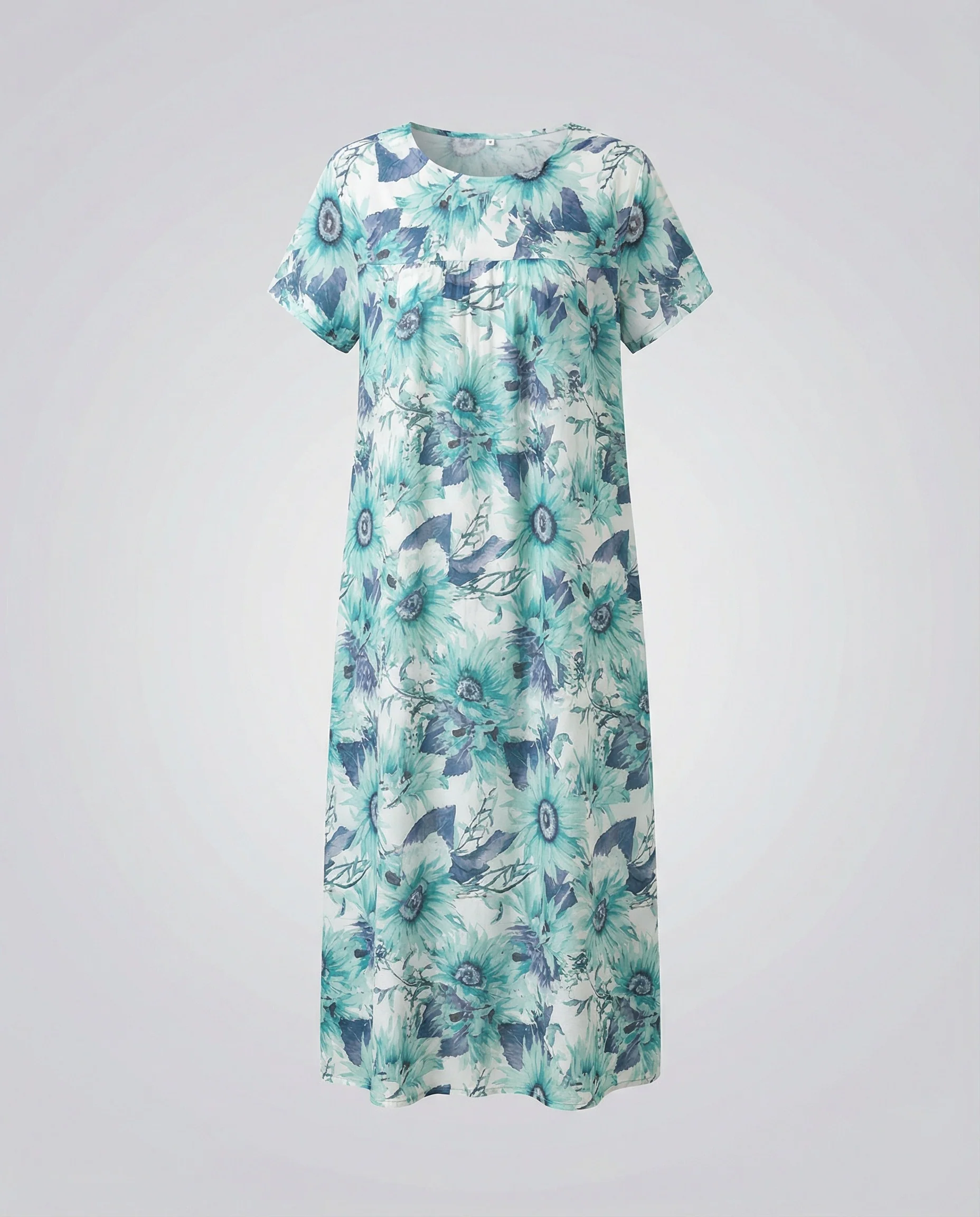 Luftiges Midikleid Damen Mit Taschen - Image 17