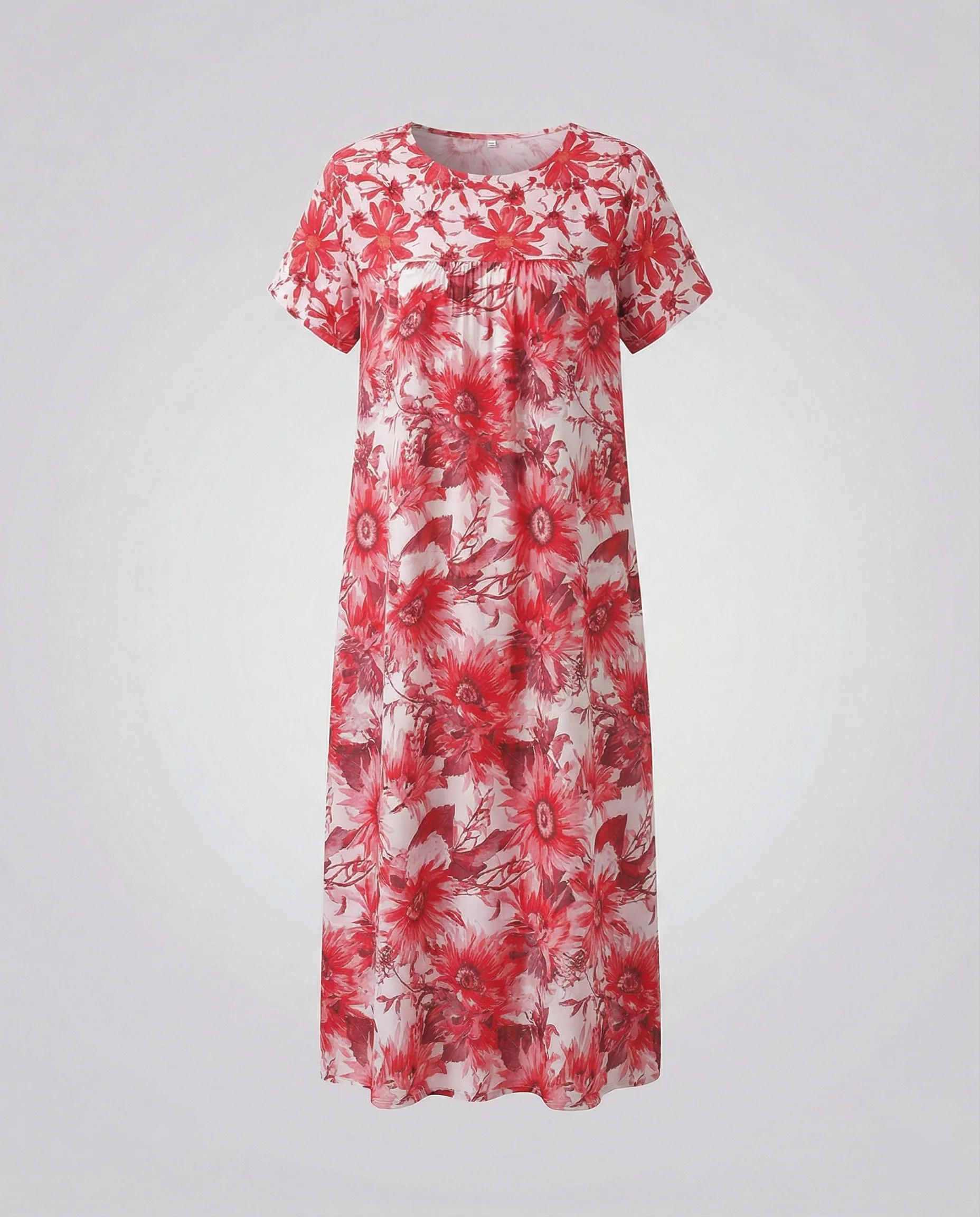 Luftiges Midikleid Damen Mit Taschen - Image 21