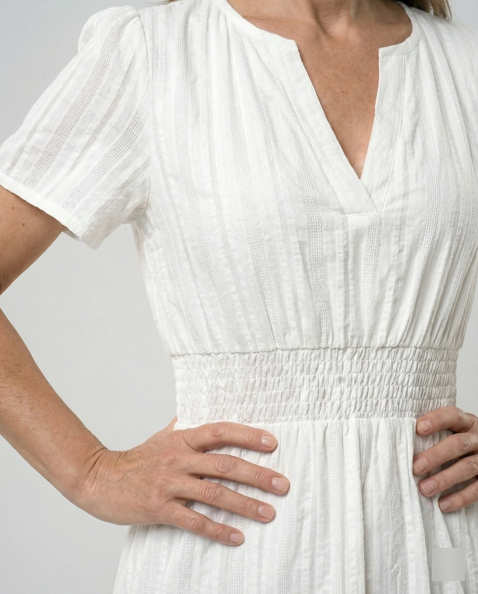 Midikleid Mit Geraffter Taille Damen - Image 13