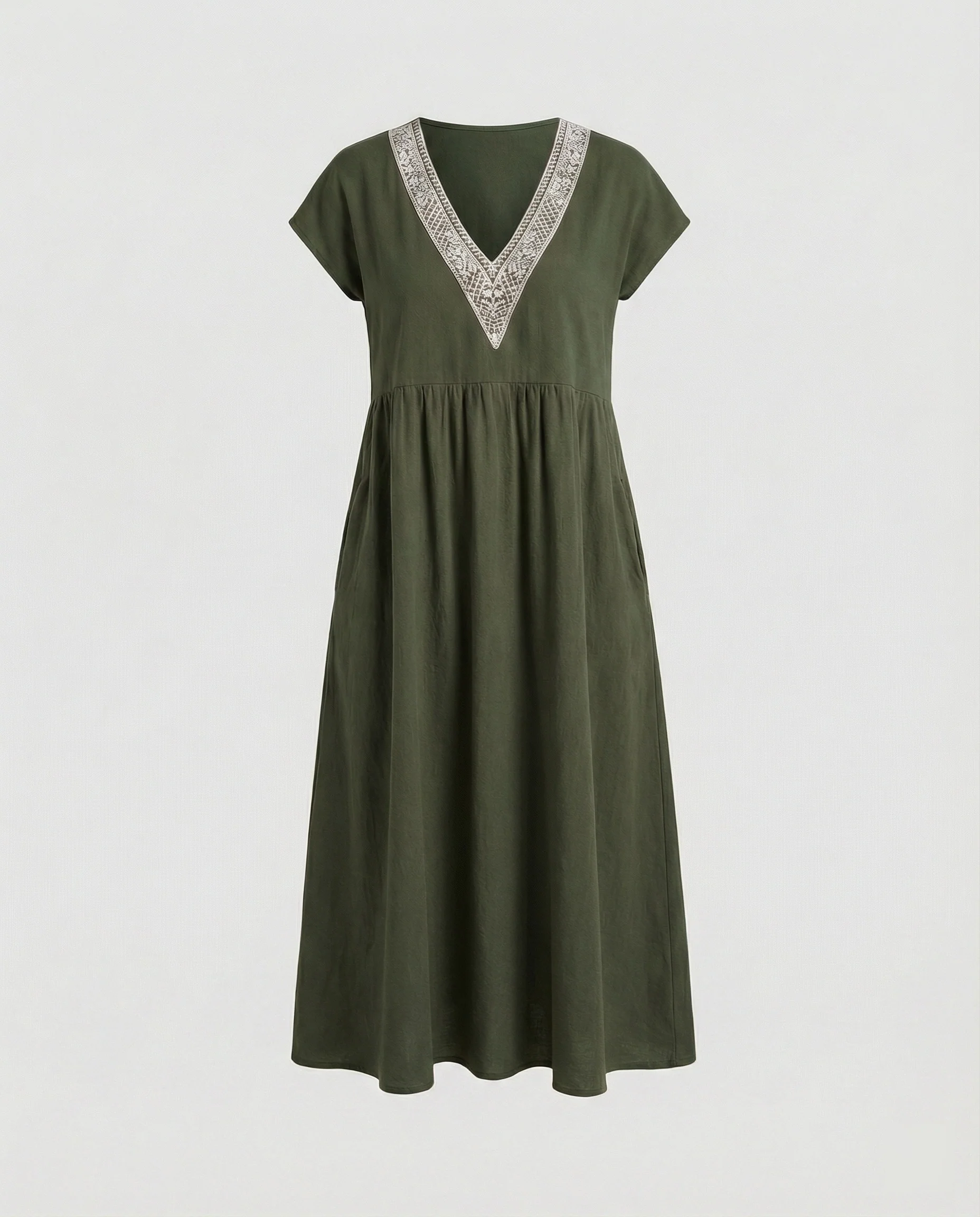 Damen Midikleid Sommer Spitze - Image 8