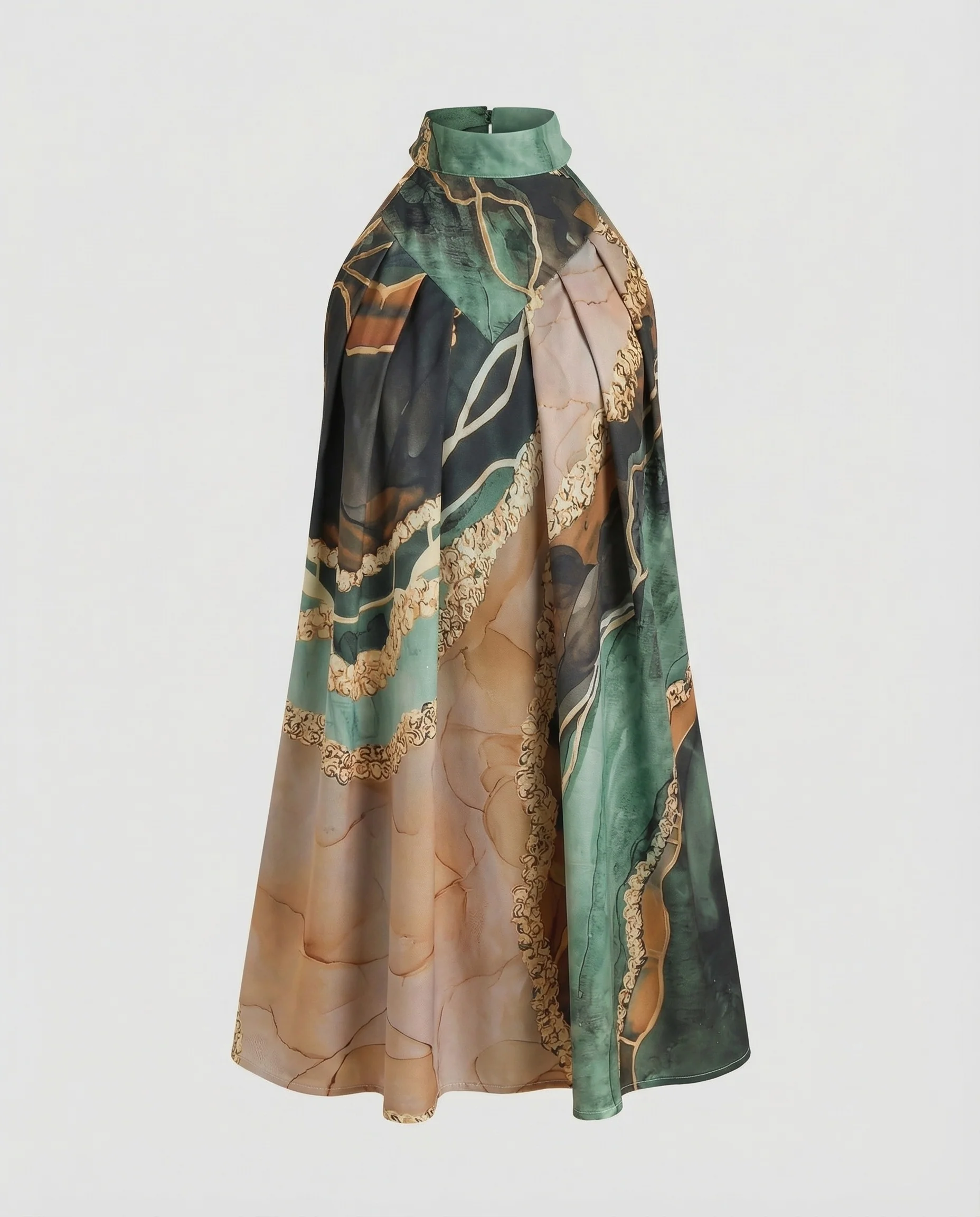 Damen Halter Sommerkleid in Satinoptik - Image 5