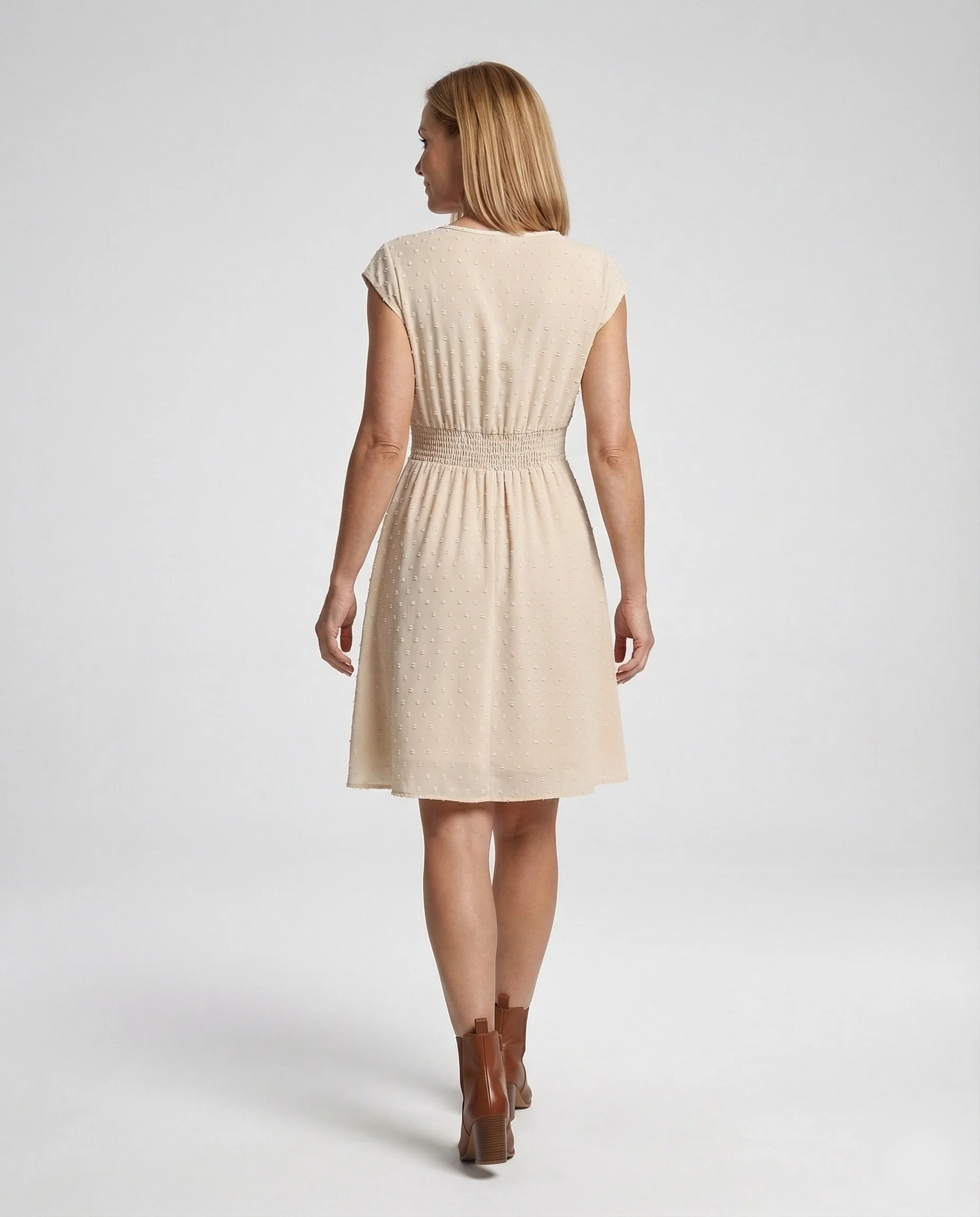Damen Sommerkleid mit Spitze V-Ausschnitt - Image 3