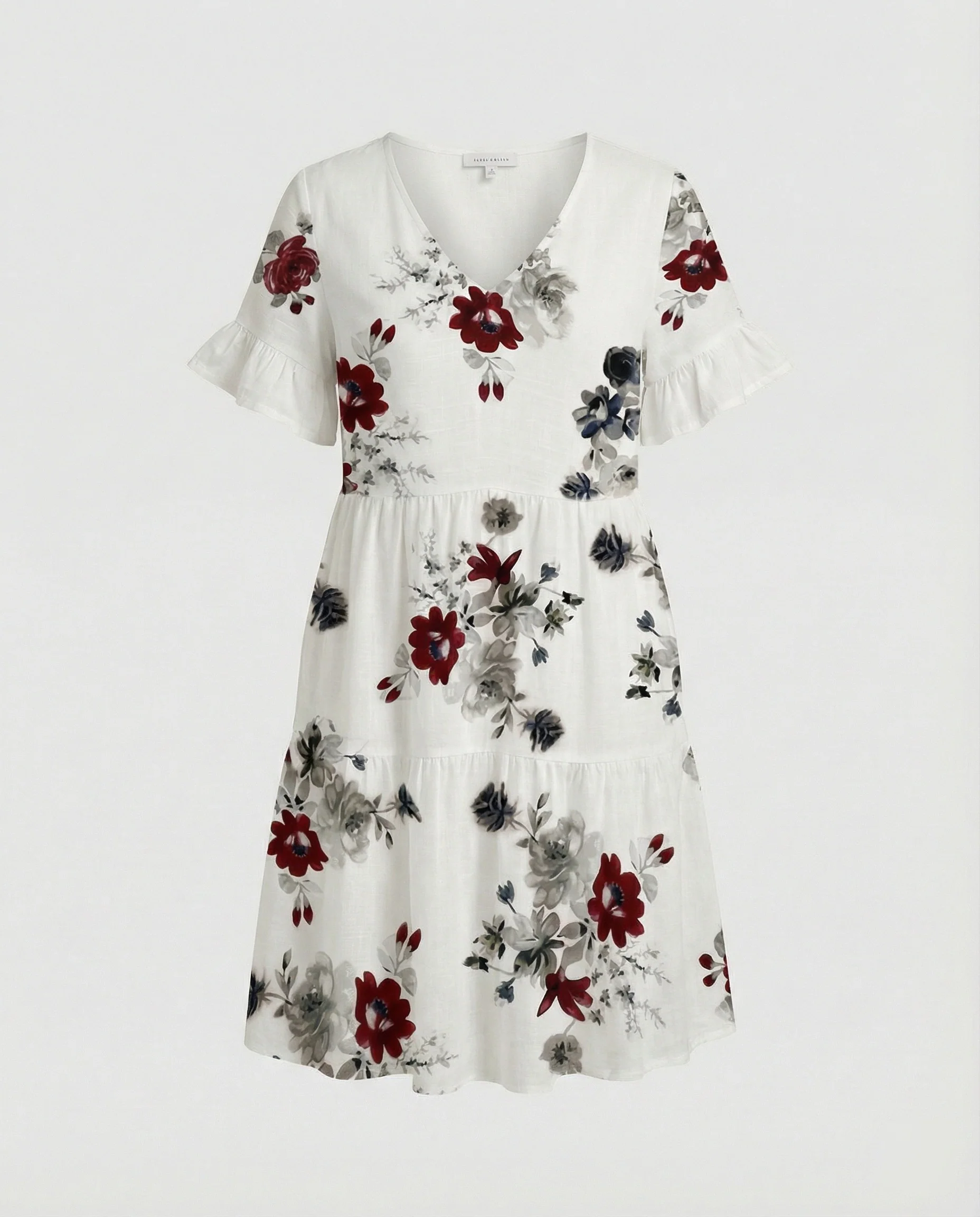 Damen Sommerkleid Midikleid Volant - Image 12