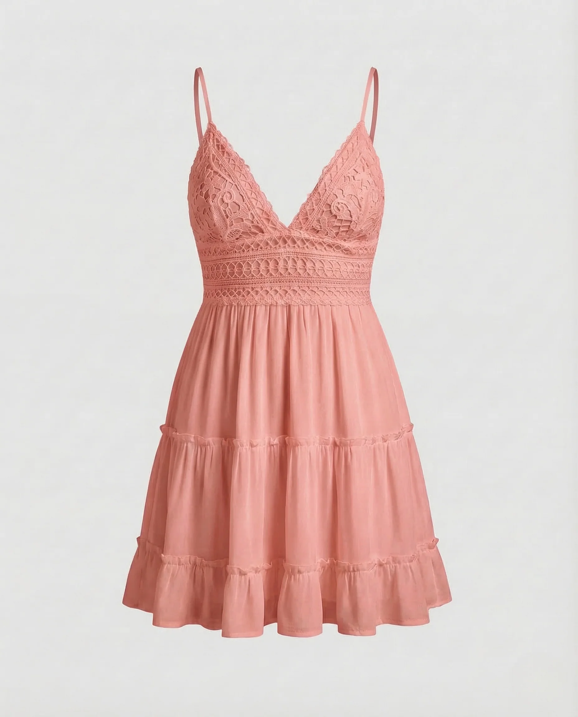 Damen Spitzen Minikleid Empire Taille - Image 6