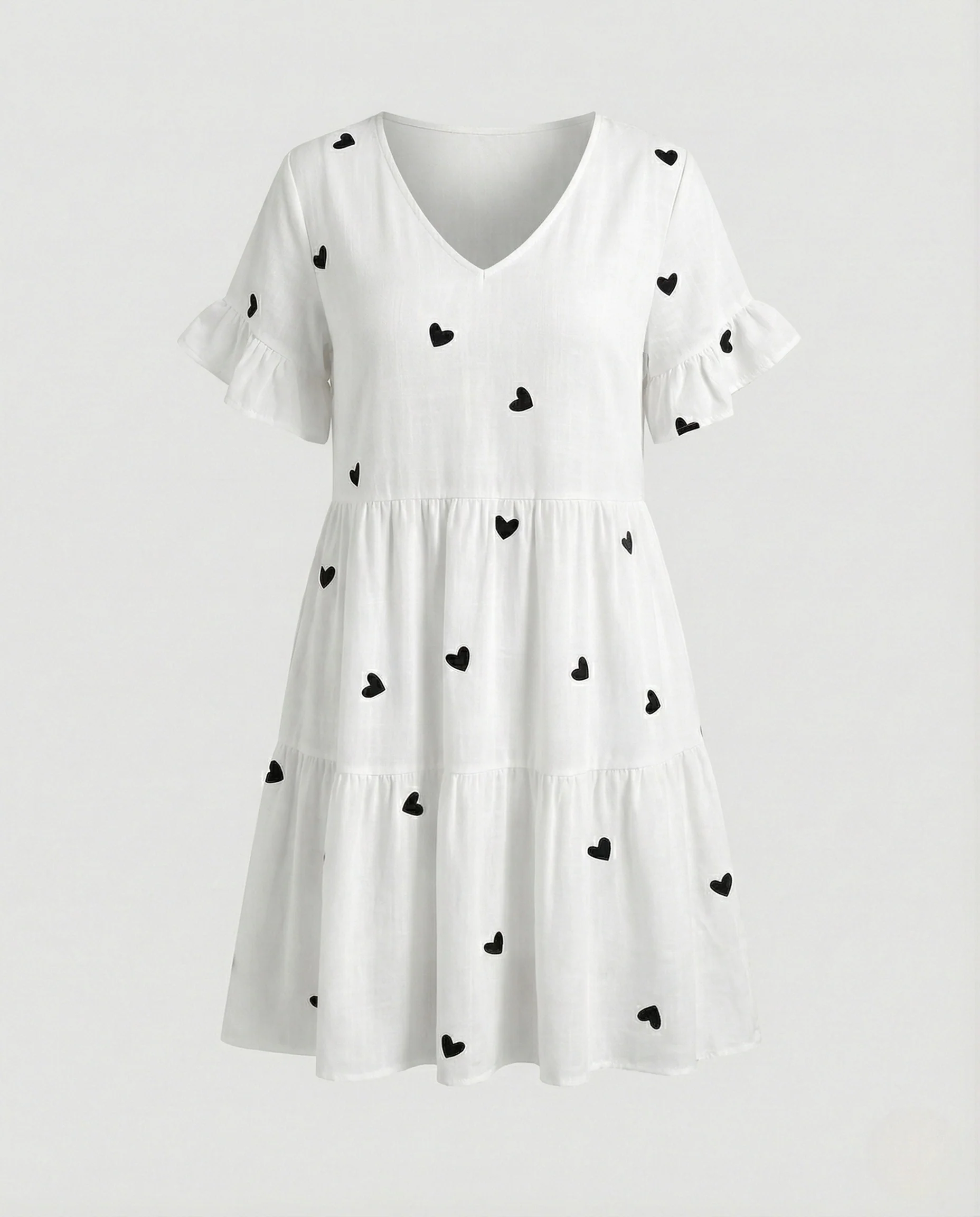 Damen Stufenkleid mit Volantärmeln und Taschen - Image 9