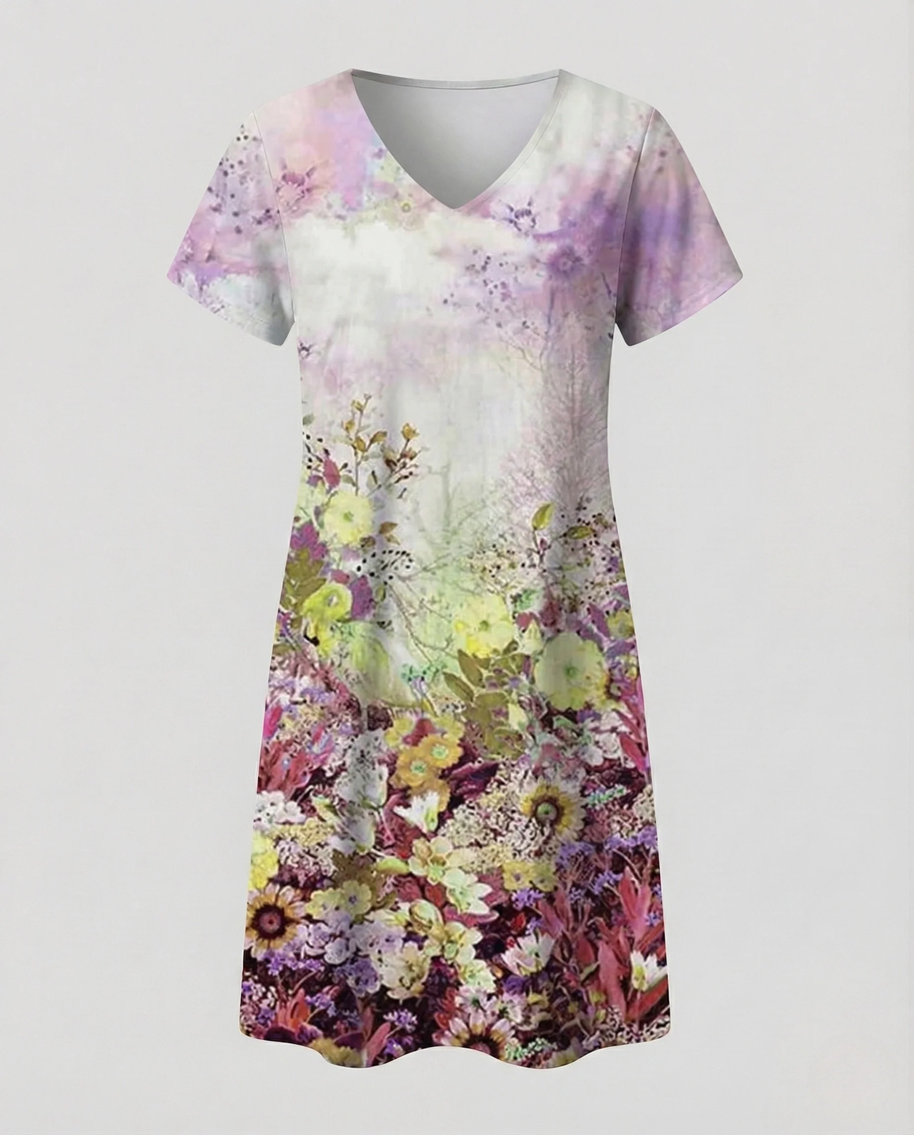Damen Viskose Jersey Kleid mit Print - Image 17