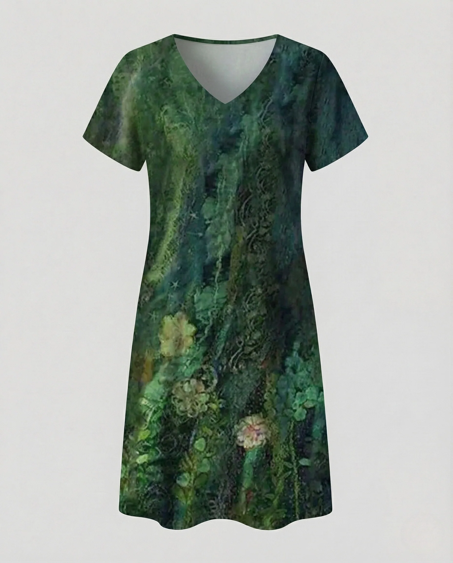 Damen Viskose Jersey Kleid mit Print - Image 7