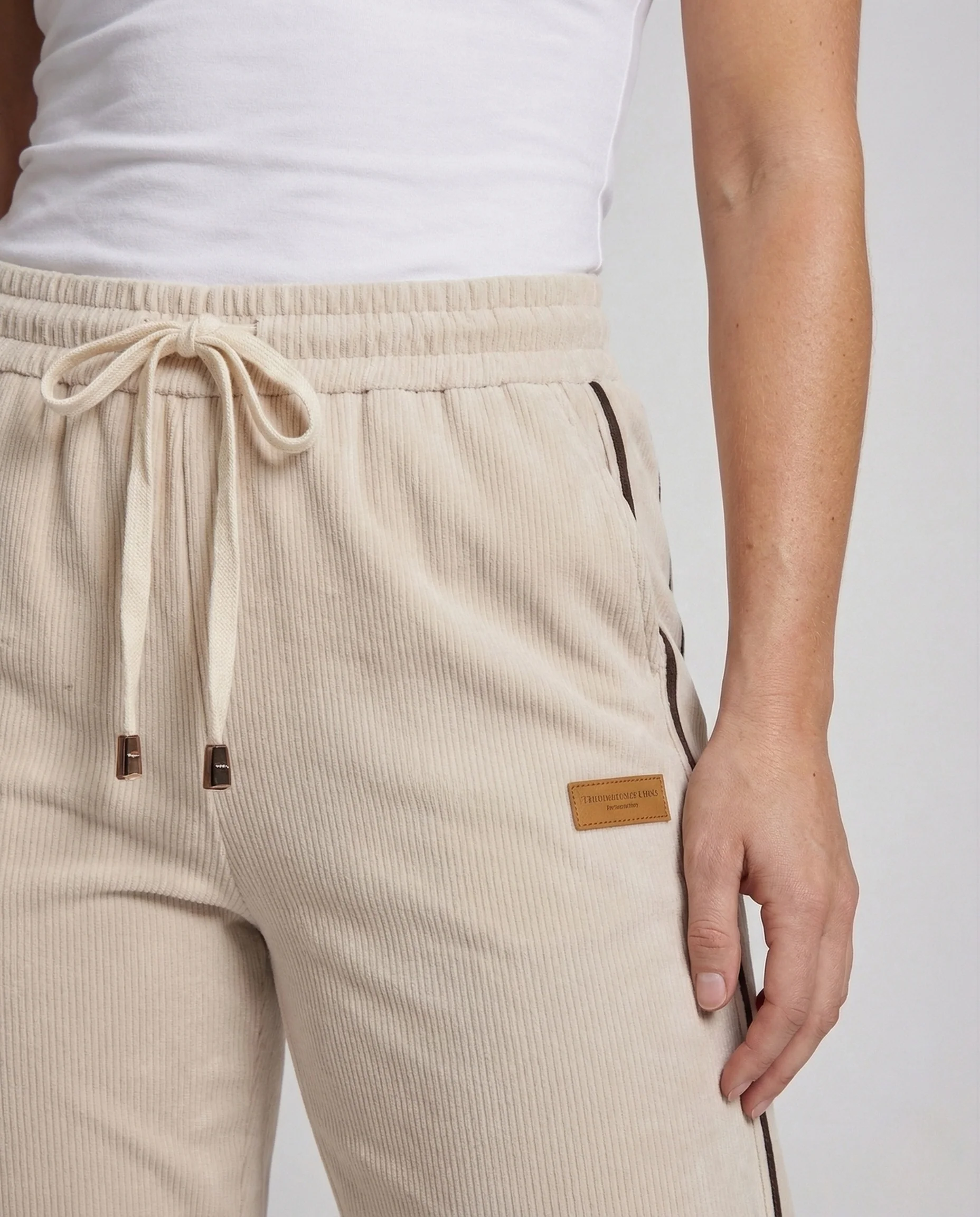 Damen Loungehose Ripp Tunnelzug - Image 3