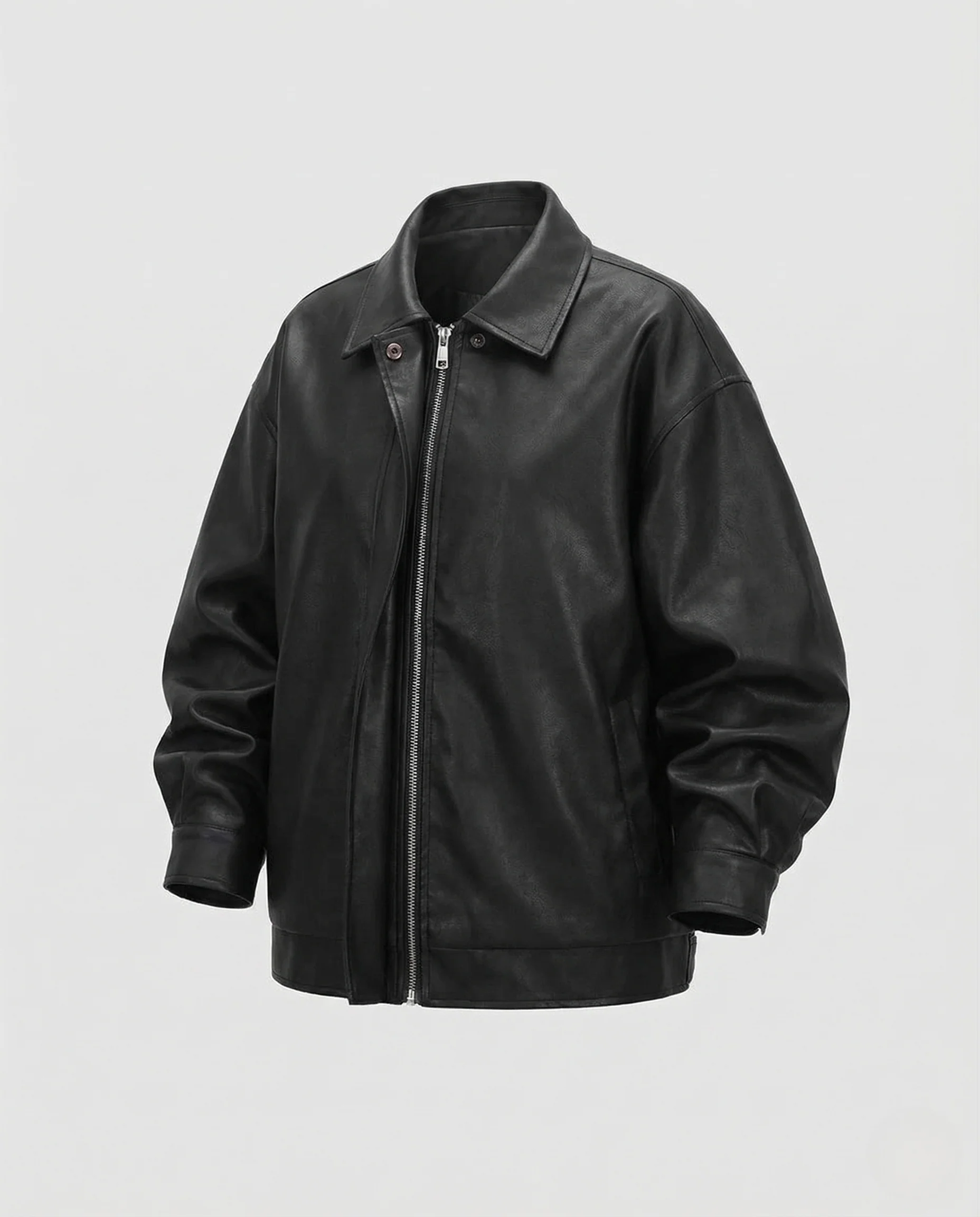 Damen Boxy Kunstlederjacke Matt - Image 5