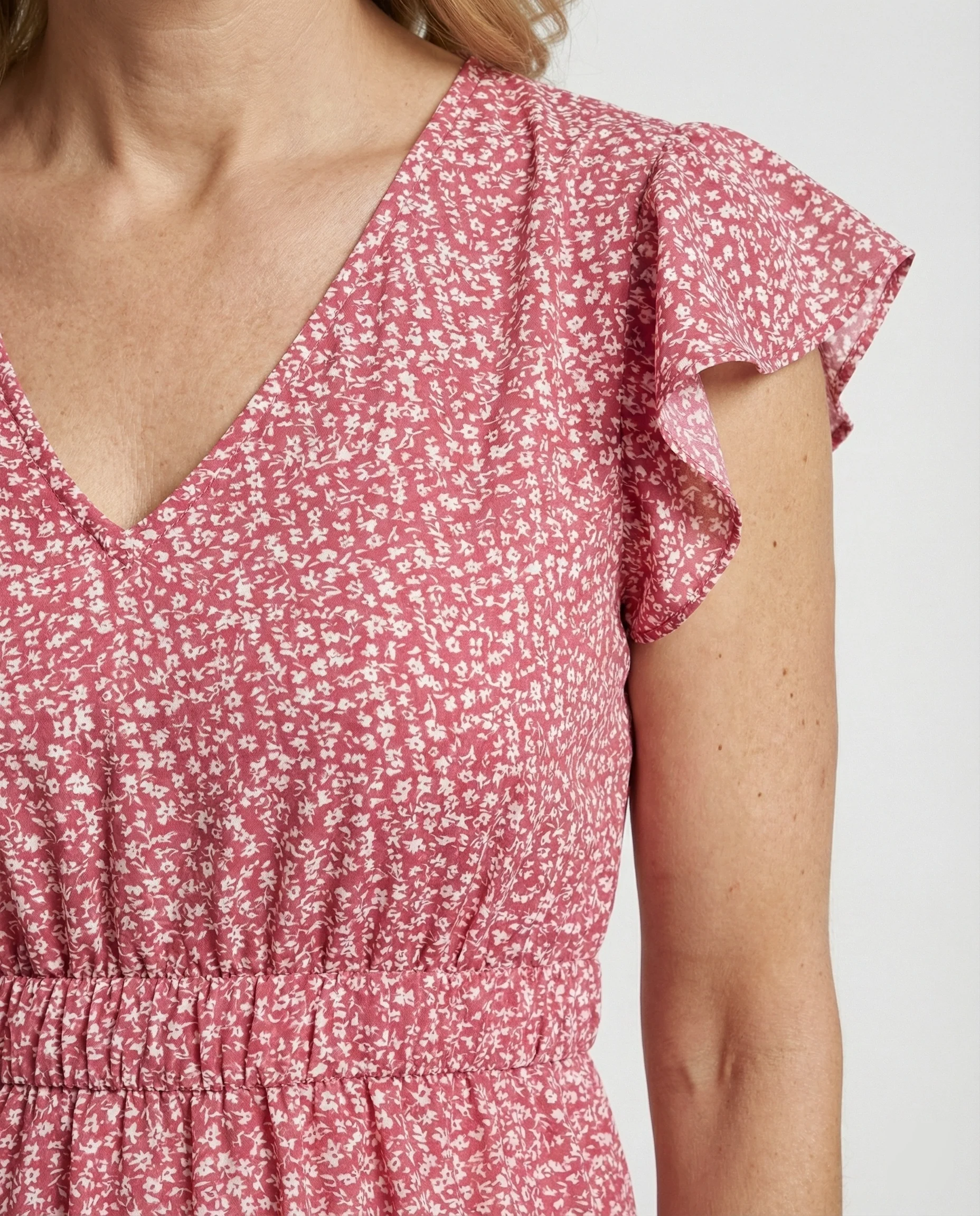 Damen Maxikleid Sommer Smokbund - Image 3