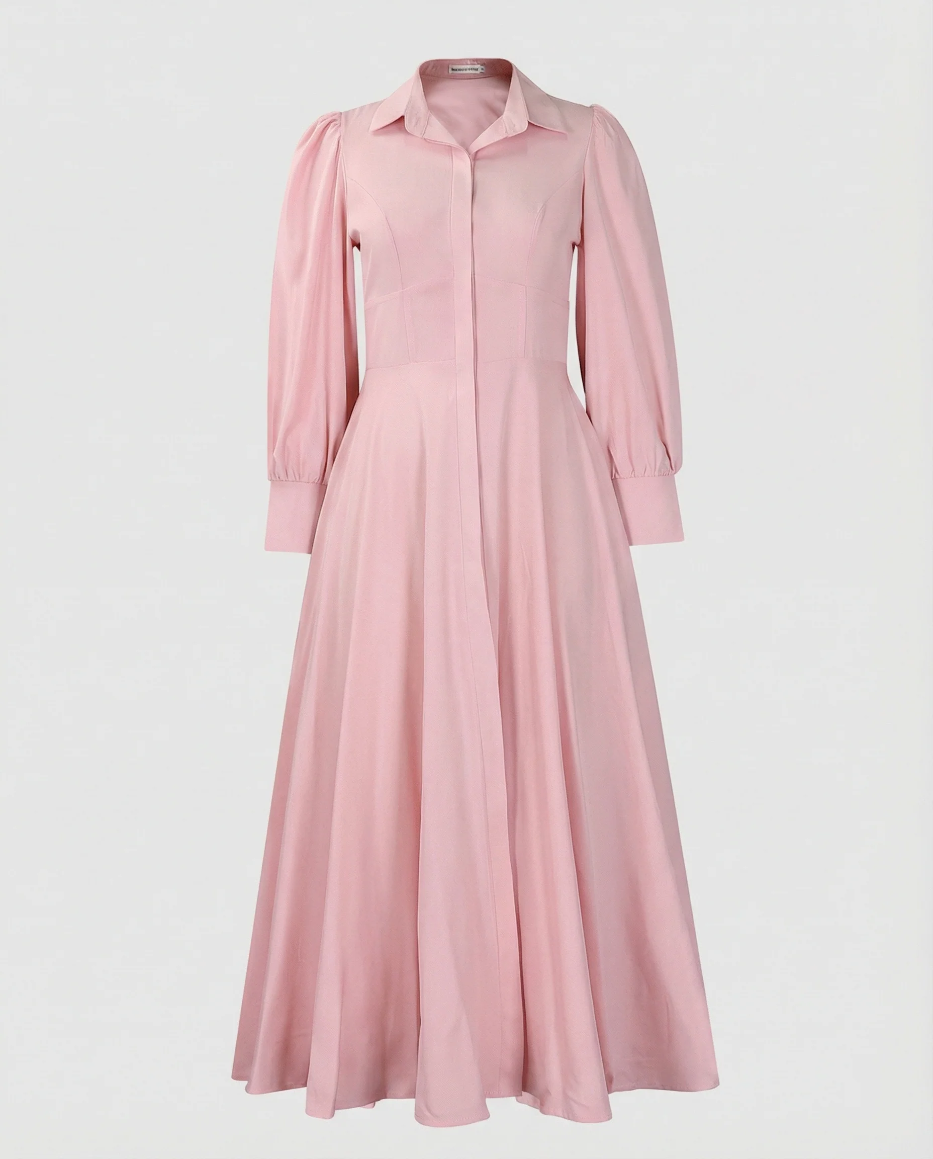 Damen Hemdkleid Maxi mit Ballonärmeln - Image 4
