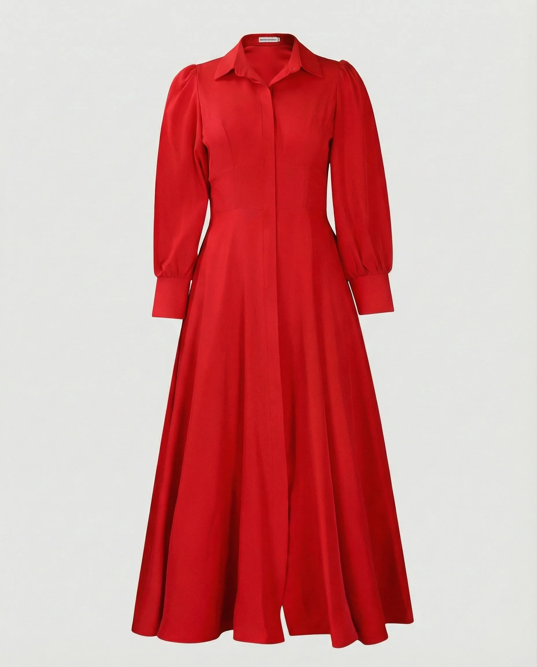 Damen Hemdkleid Maxi mit Ballonärmeln - Image 7