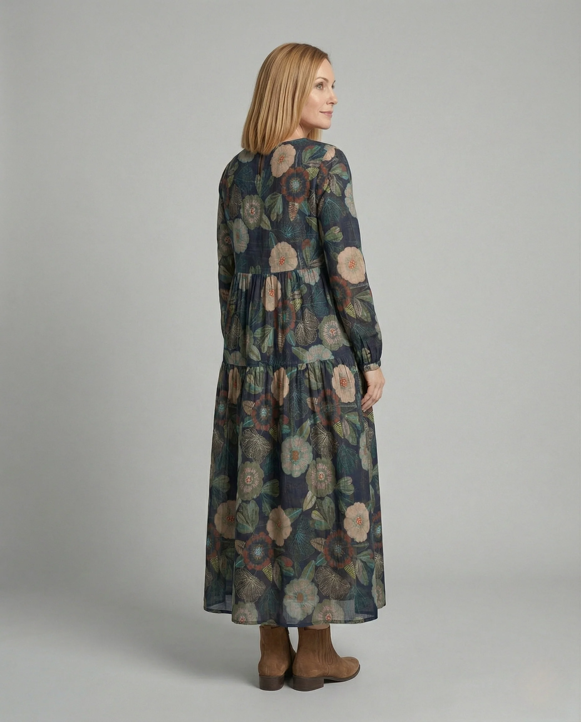 Damen Boho-Maxikleid mit floralem Muster - Image 4