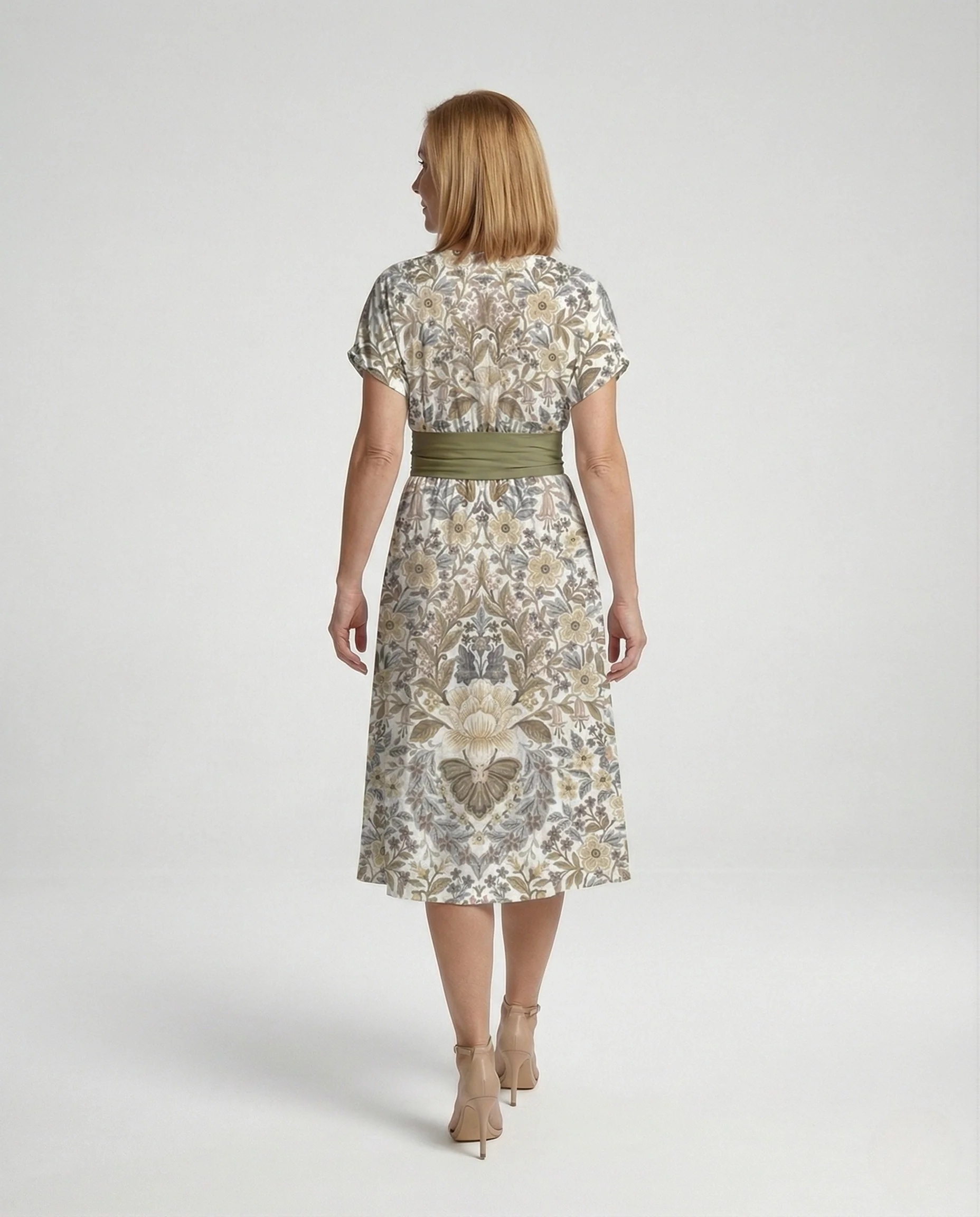 Damen Maxikleid Kimono V-Ausschnitt - Image 4