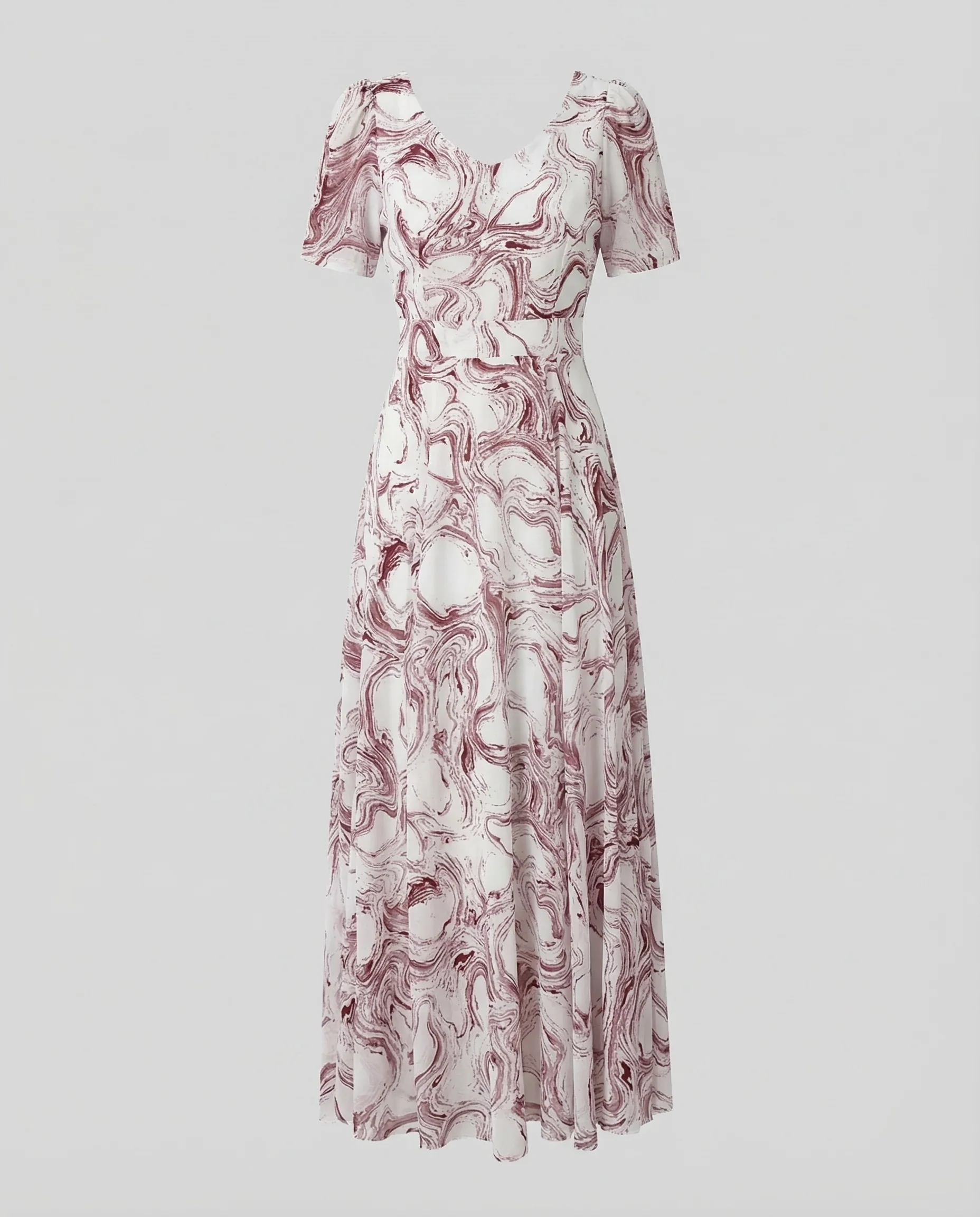 Damen Maxikleid Marmorprint - Image 5