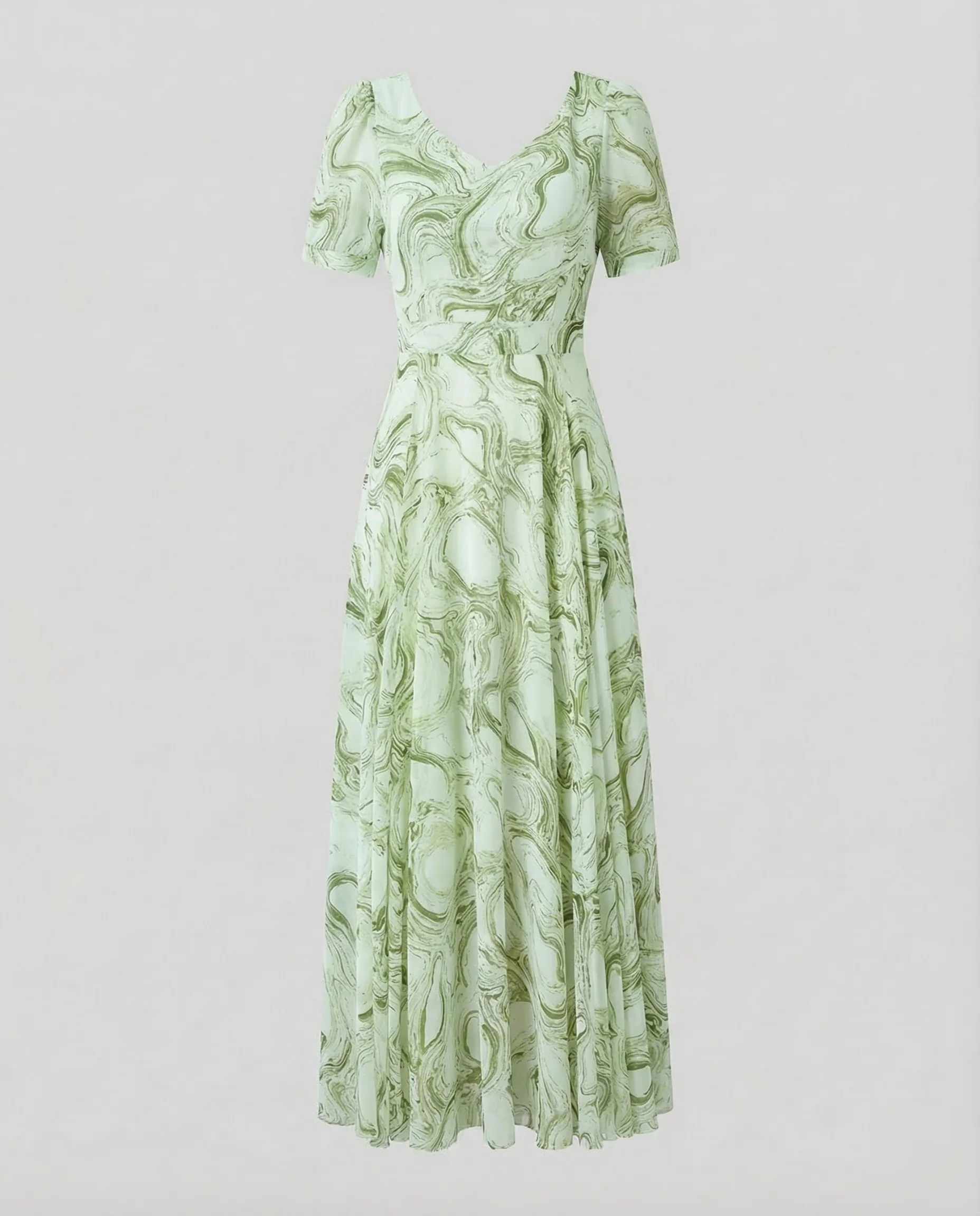 Damen Maxikleid Marmorprint - Image 7